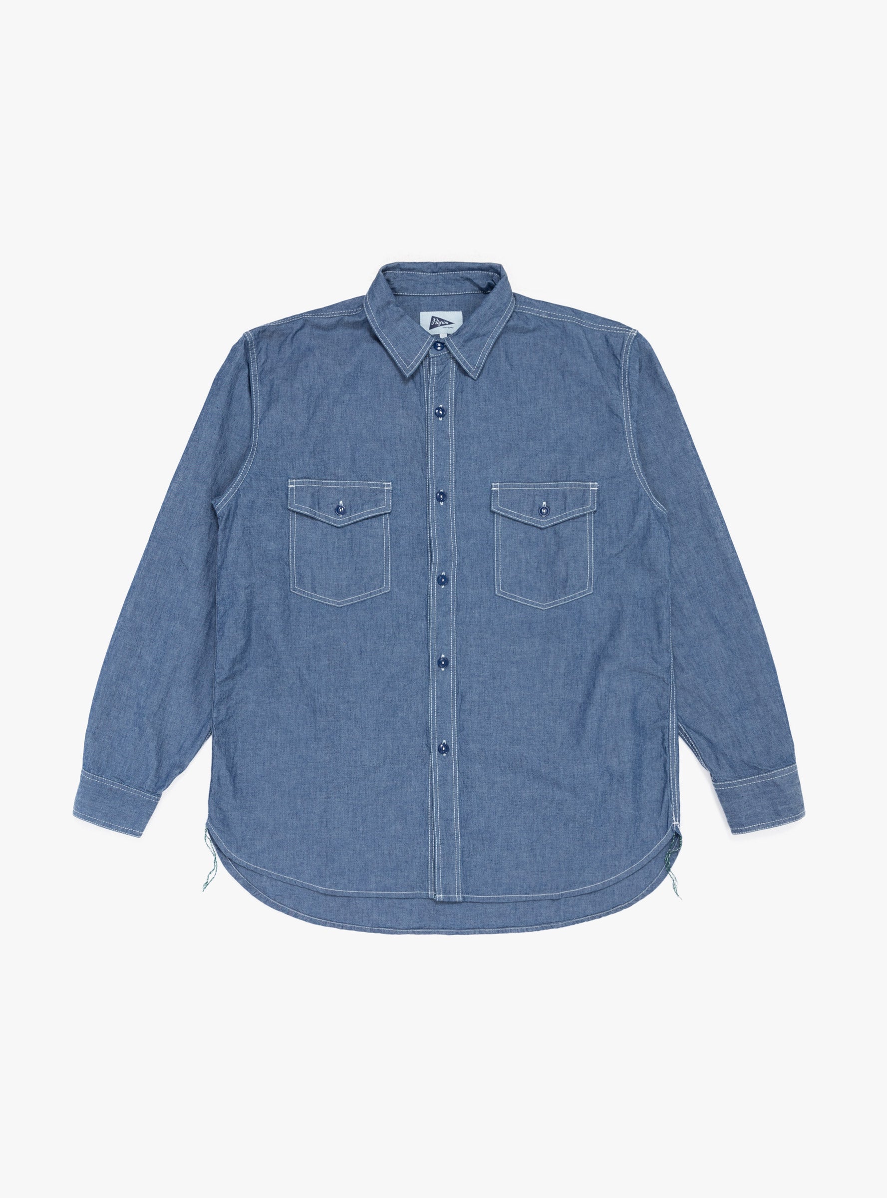  Pilgrim Surf + Supply Rucker Chambray Shirt Blue