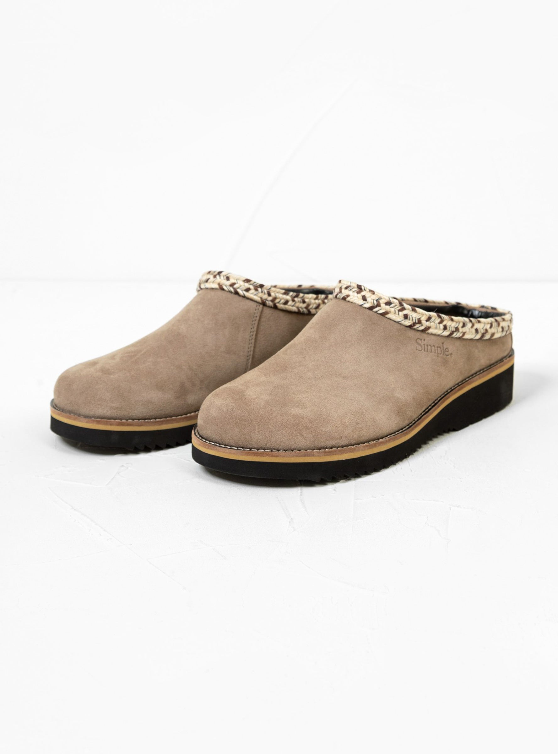  Simple Original Suede Clogs Taupe - Size: UK 11