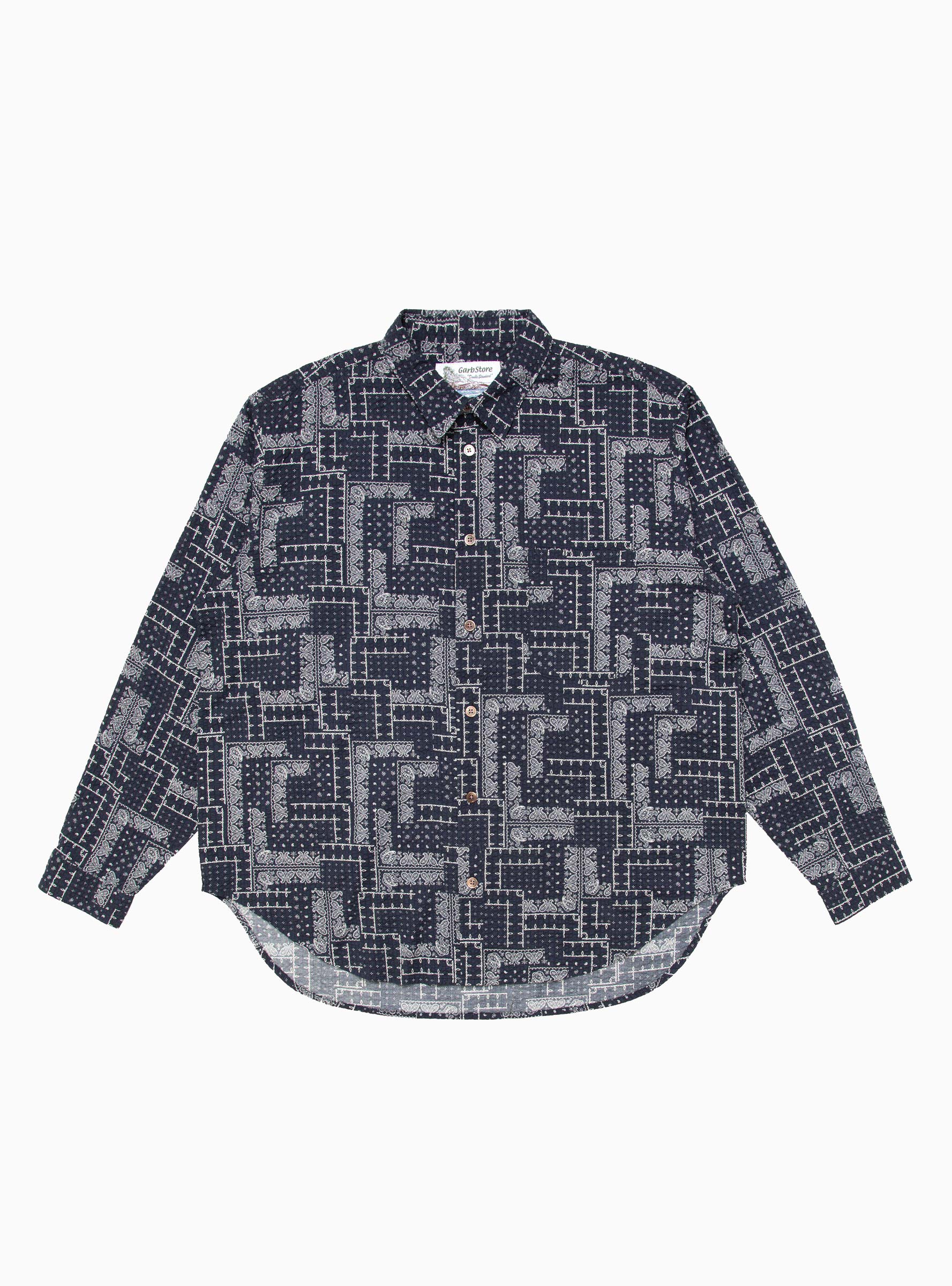  Garbstore Paisley Easy Shirt Navy