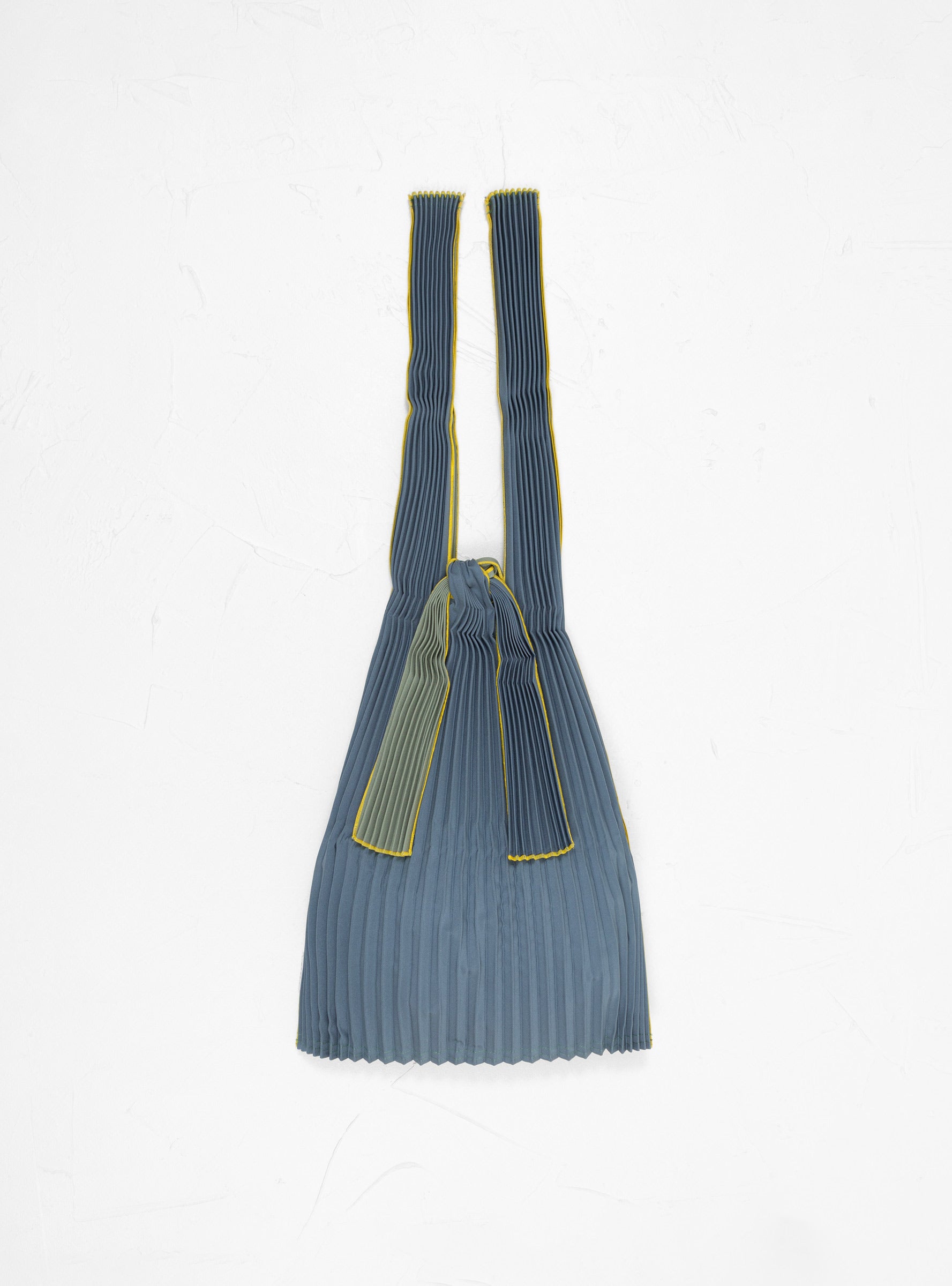  PLECO Tate Pleated Tote Bag Large Blue & Green