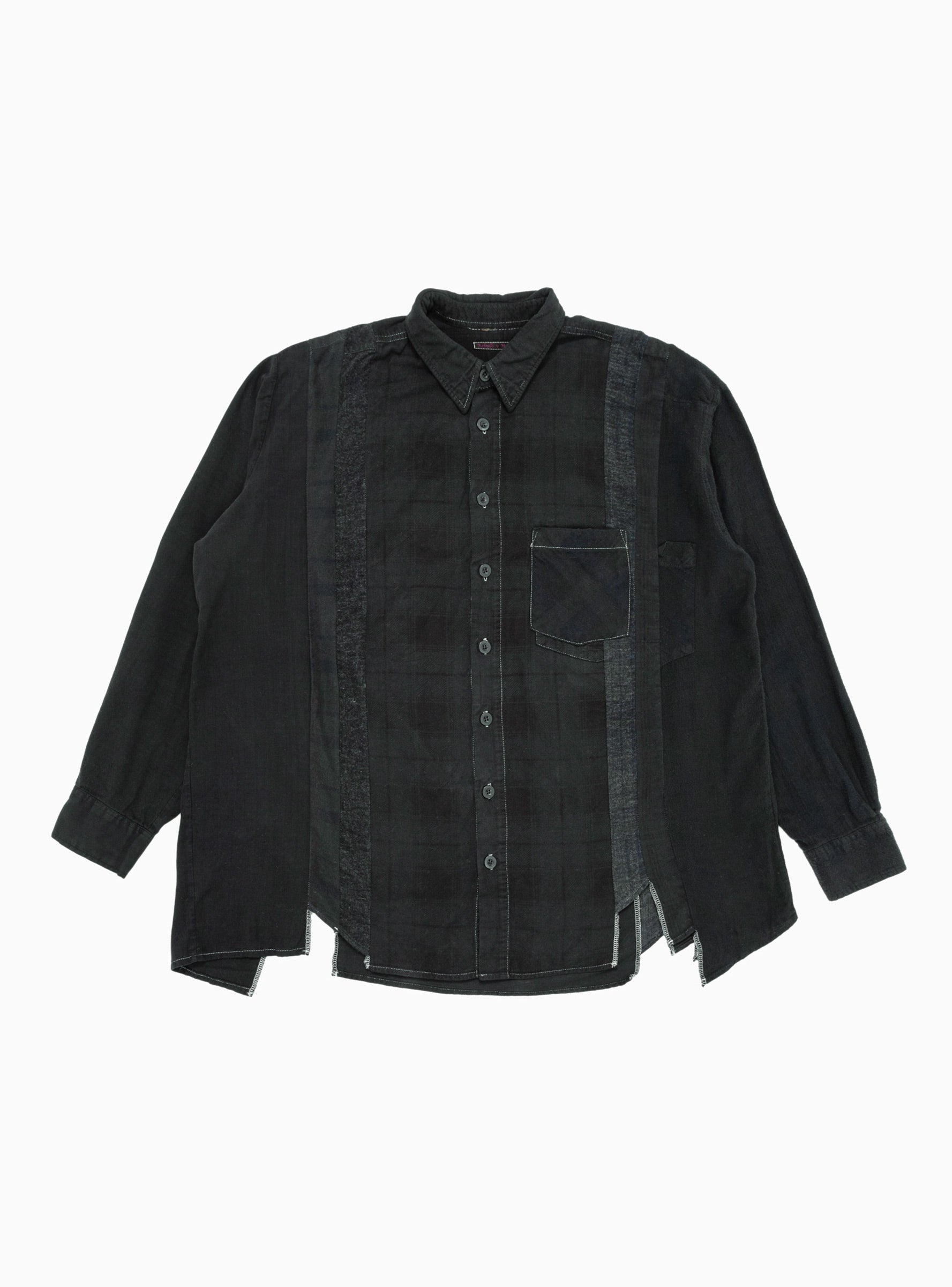  Needles Rebuild 7 Cuts Flannel Shirt Black