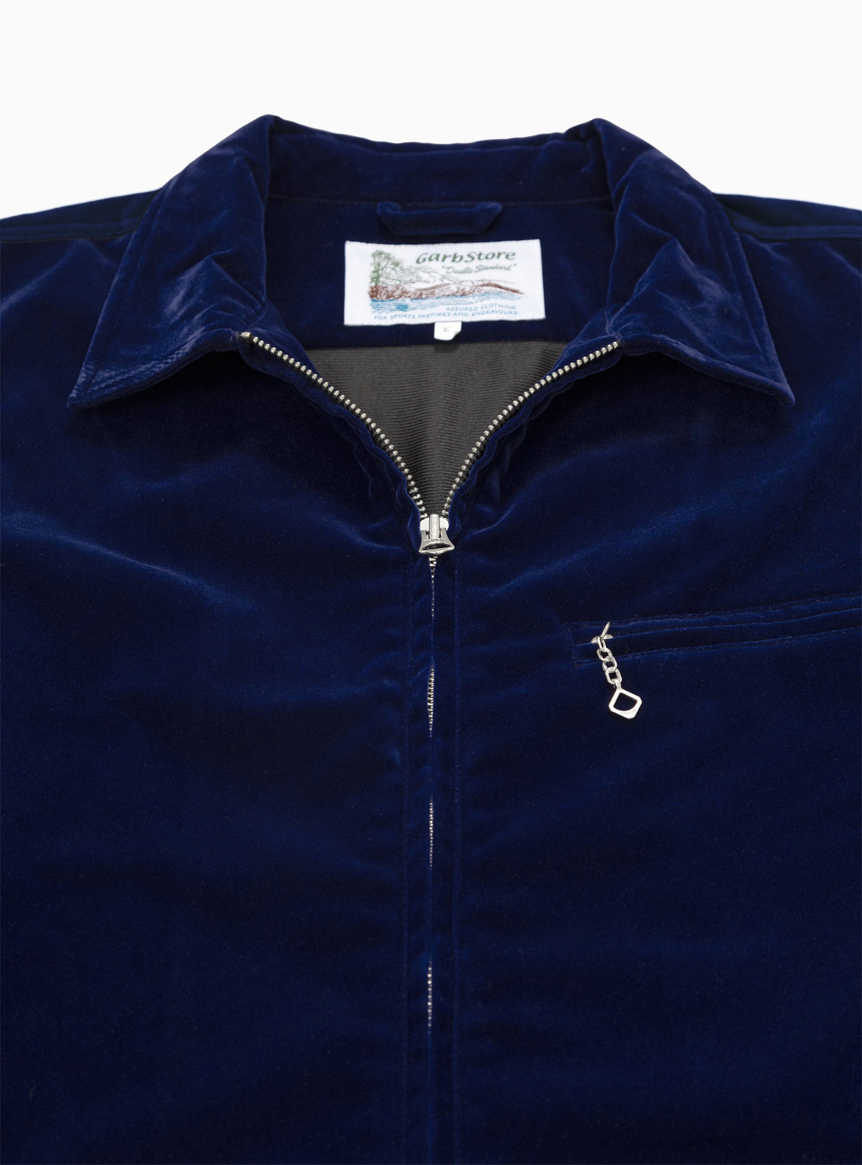  Garbstore Grande Zip Shirt Navy - Size: Large