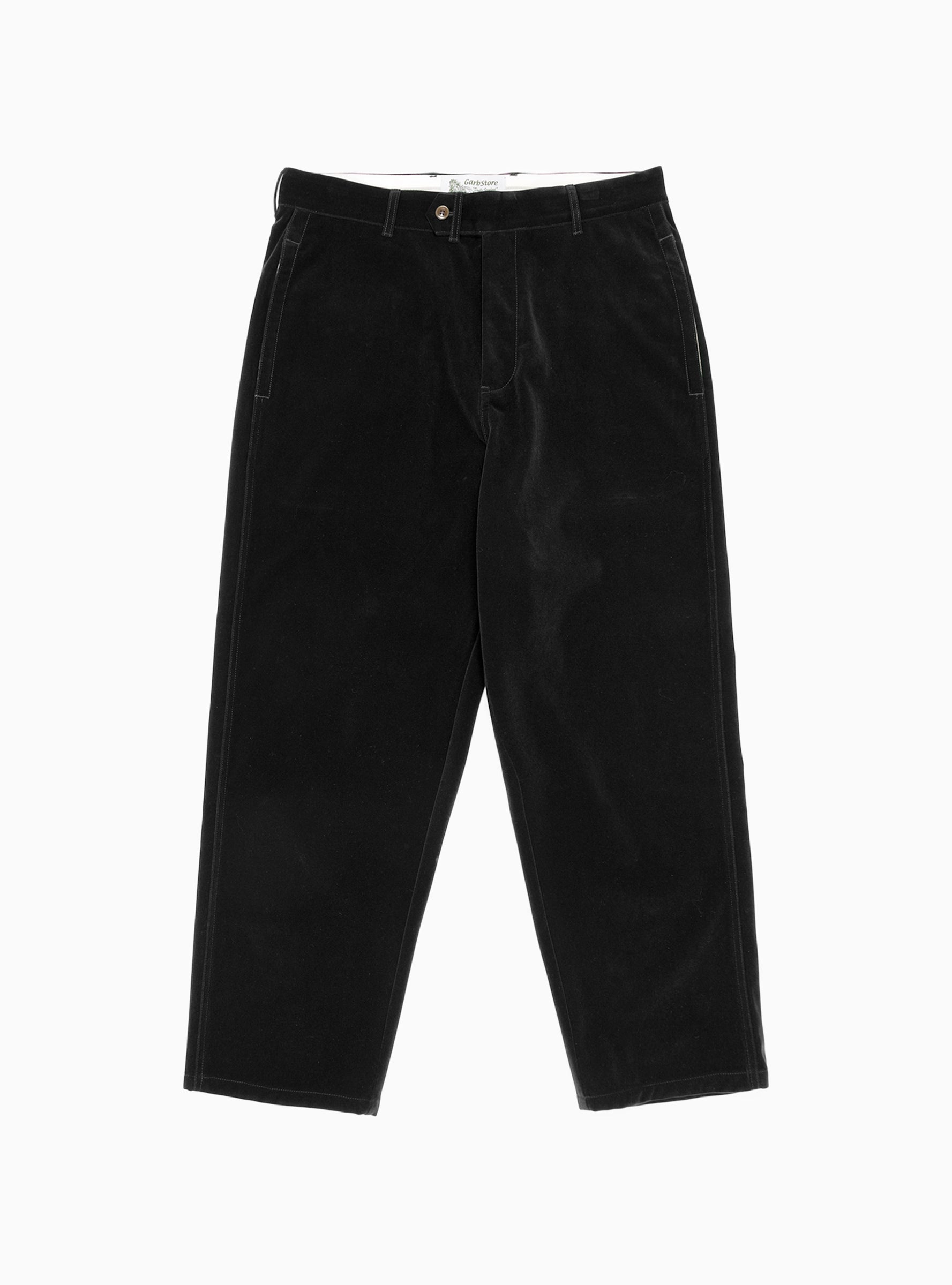  Garbstore Velvet Manager Pants Black