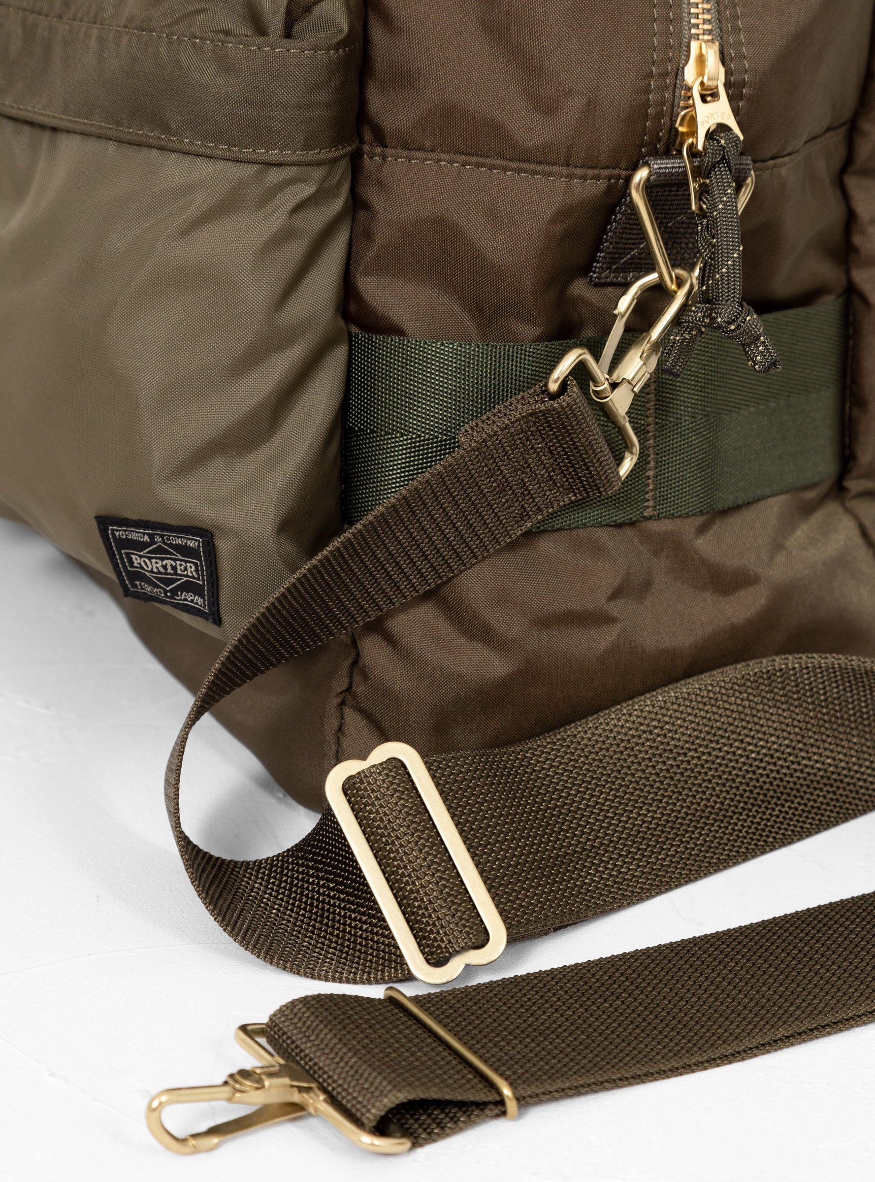  Porter Yoshida & Co. FORCE 2-Way Duffle Bag Olive Drab