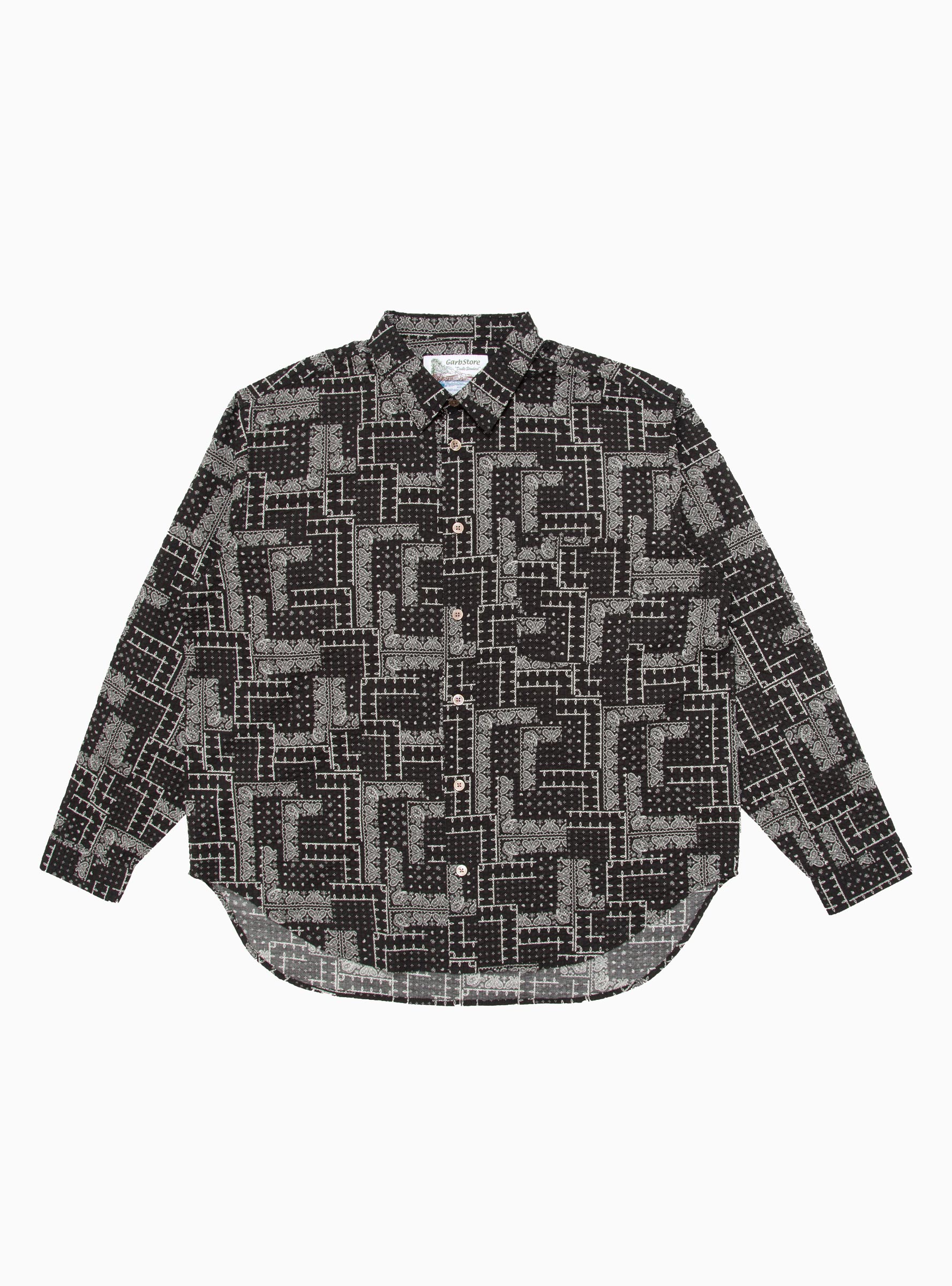  Garbstore Paisley Easy Shirt Black