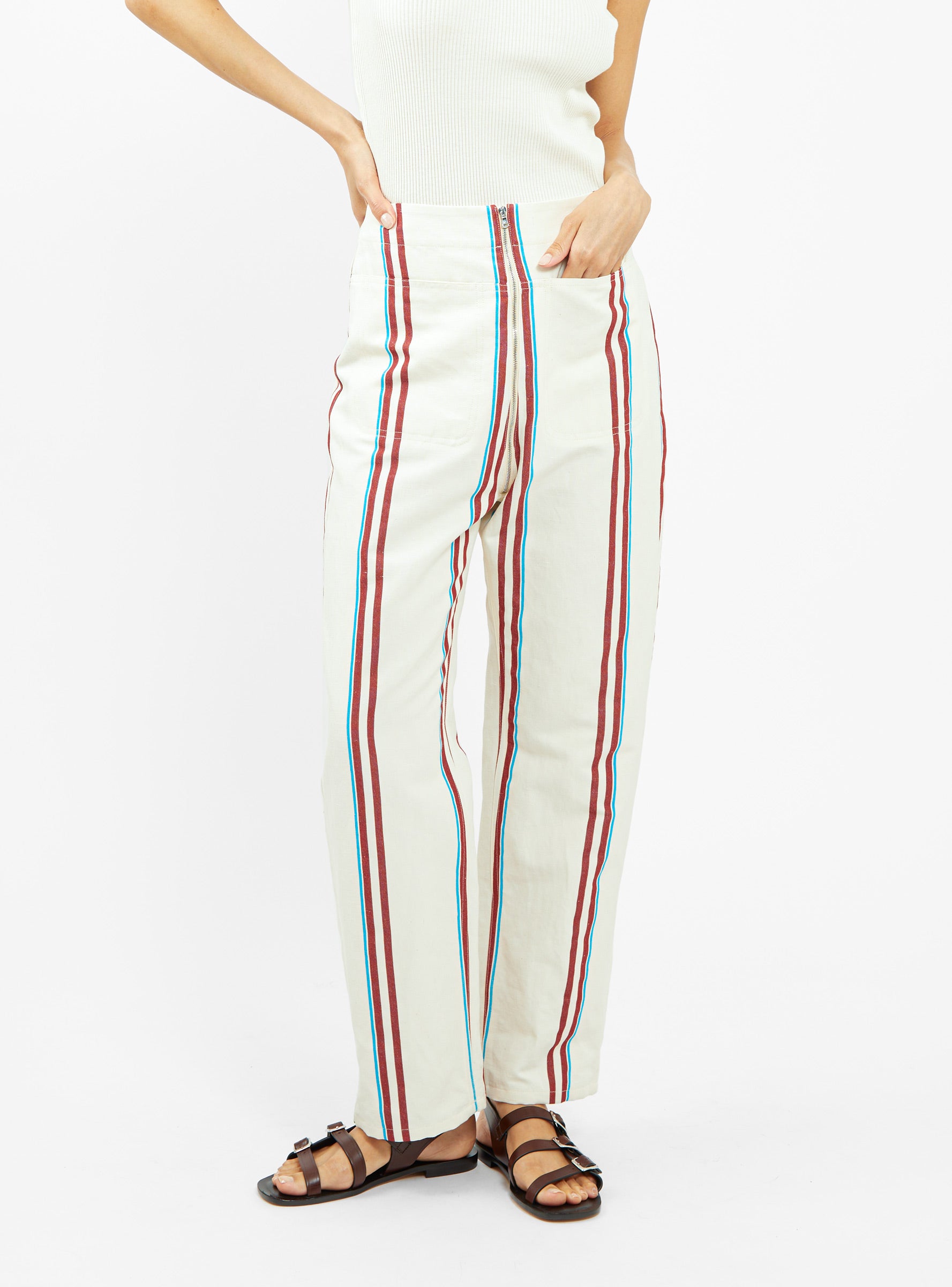  Rachel Comey Barrie Trousers Natural Stripe