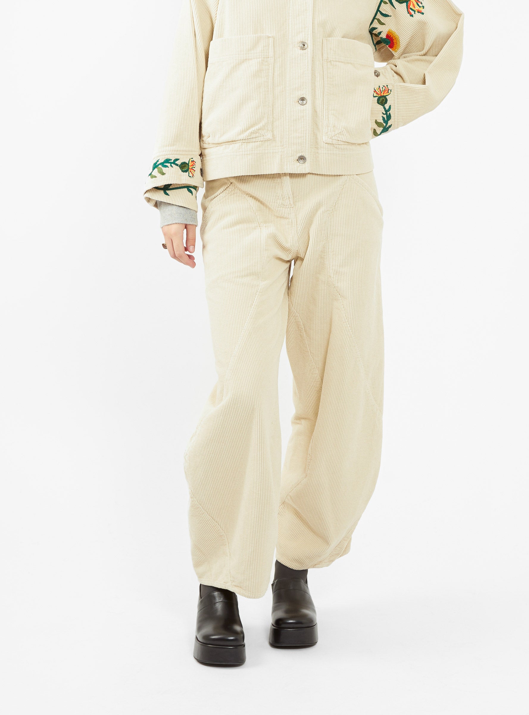  Henrik Vibskov Digi Corduroy Trousers Ecru