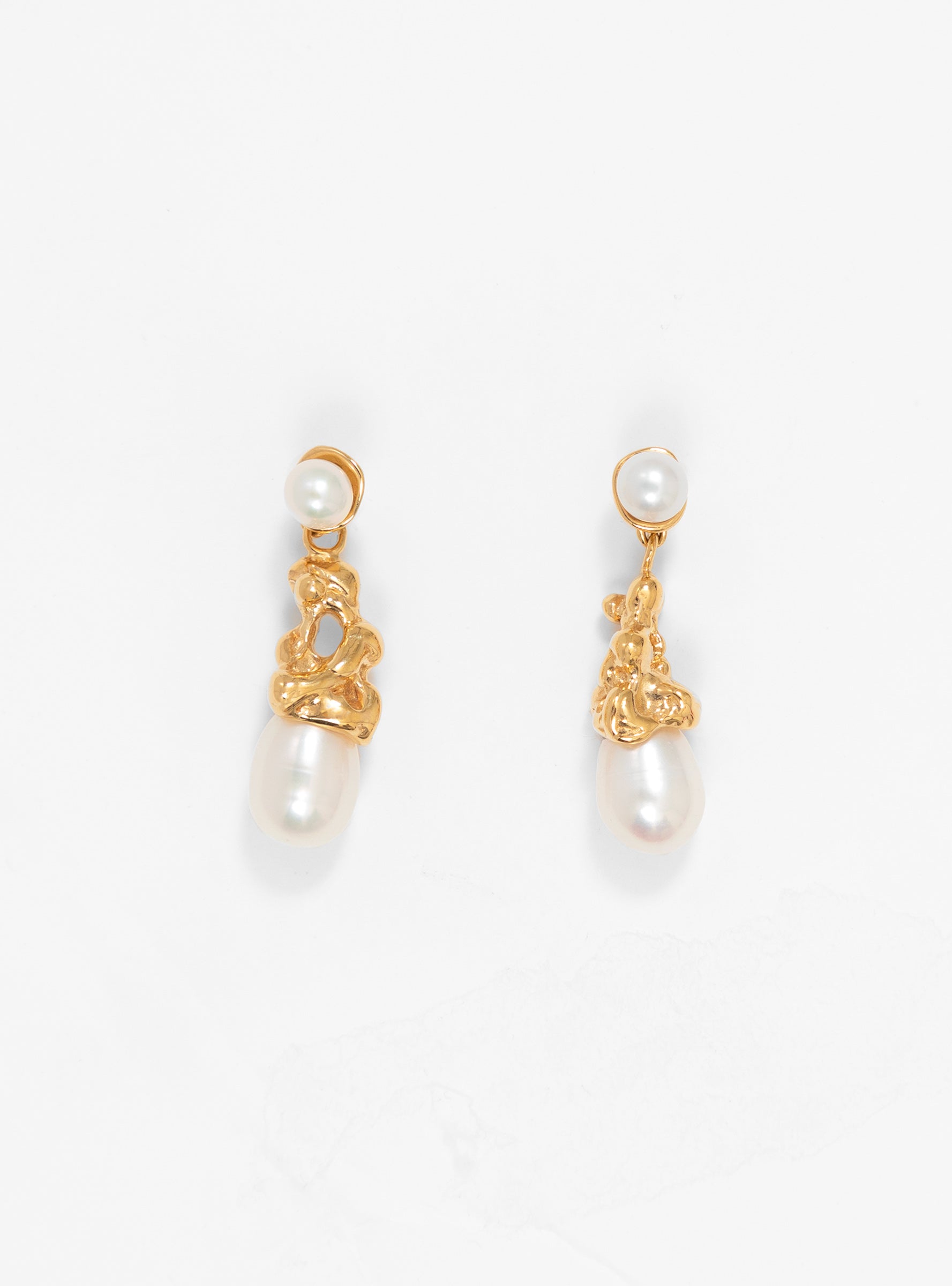  Faris Sophia Drop Earrings 14k Gold-plated Bronze