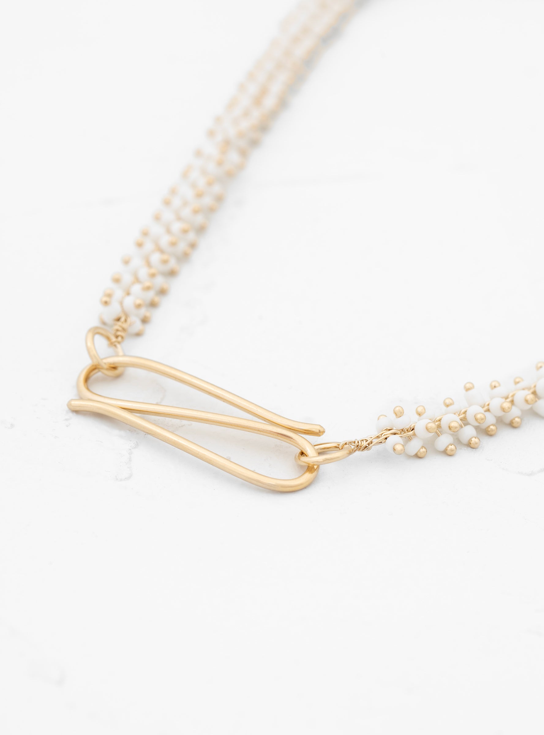  BEATRIZ PALACIOS Chain Necklace White