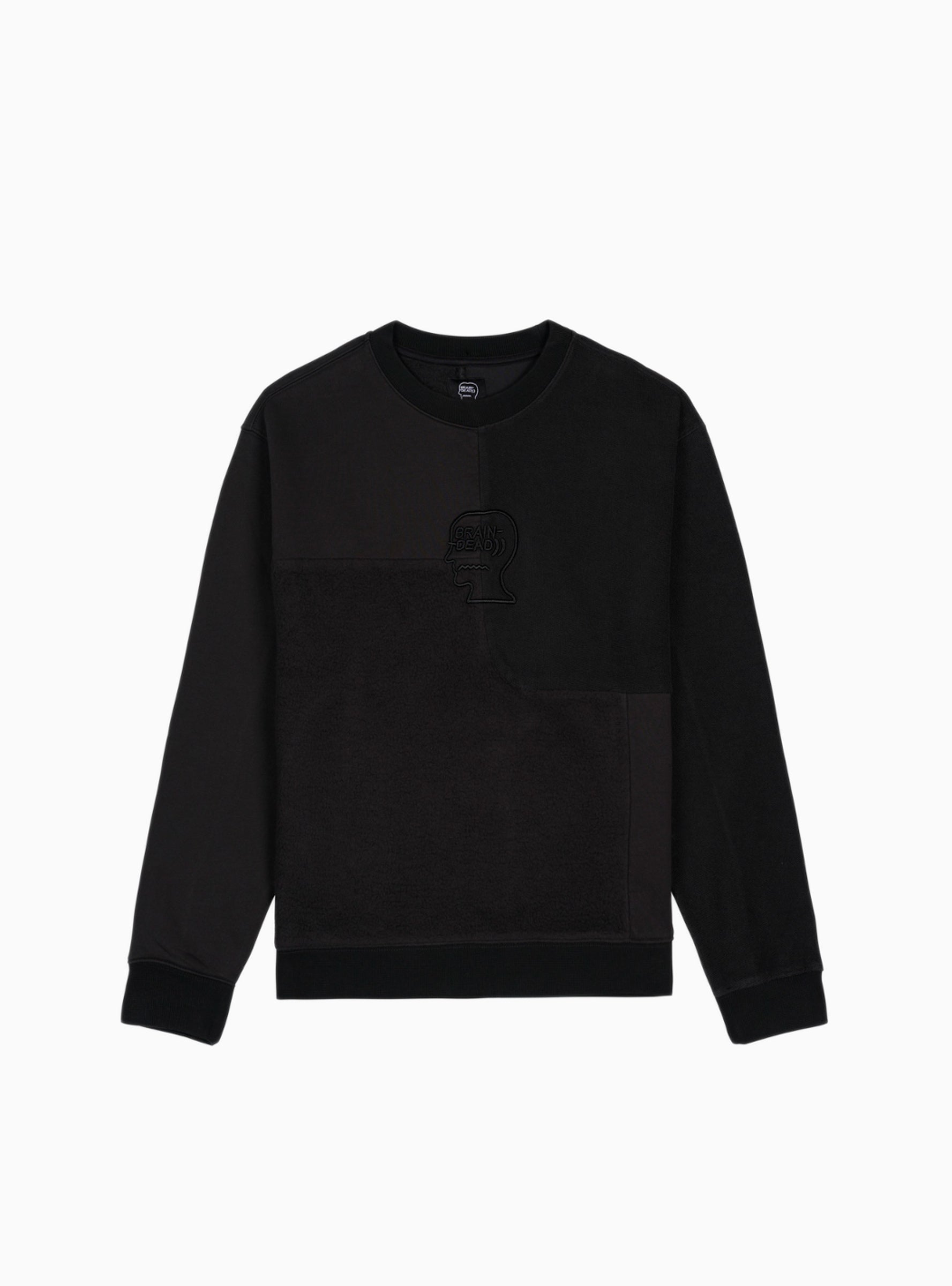  Brain Dead Panelled Sweatshirt Black