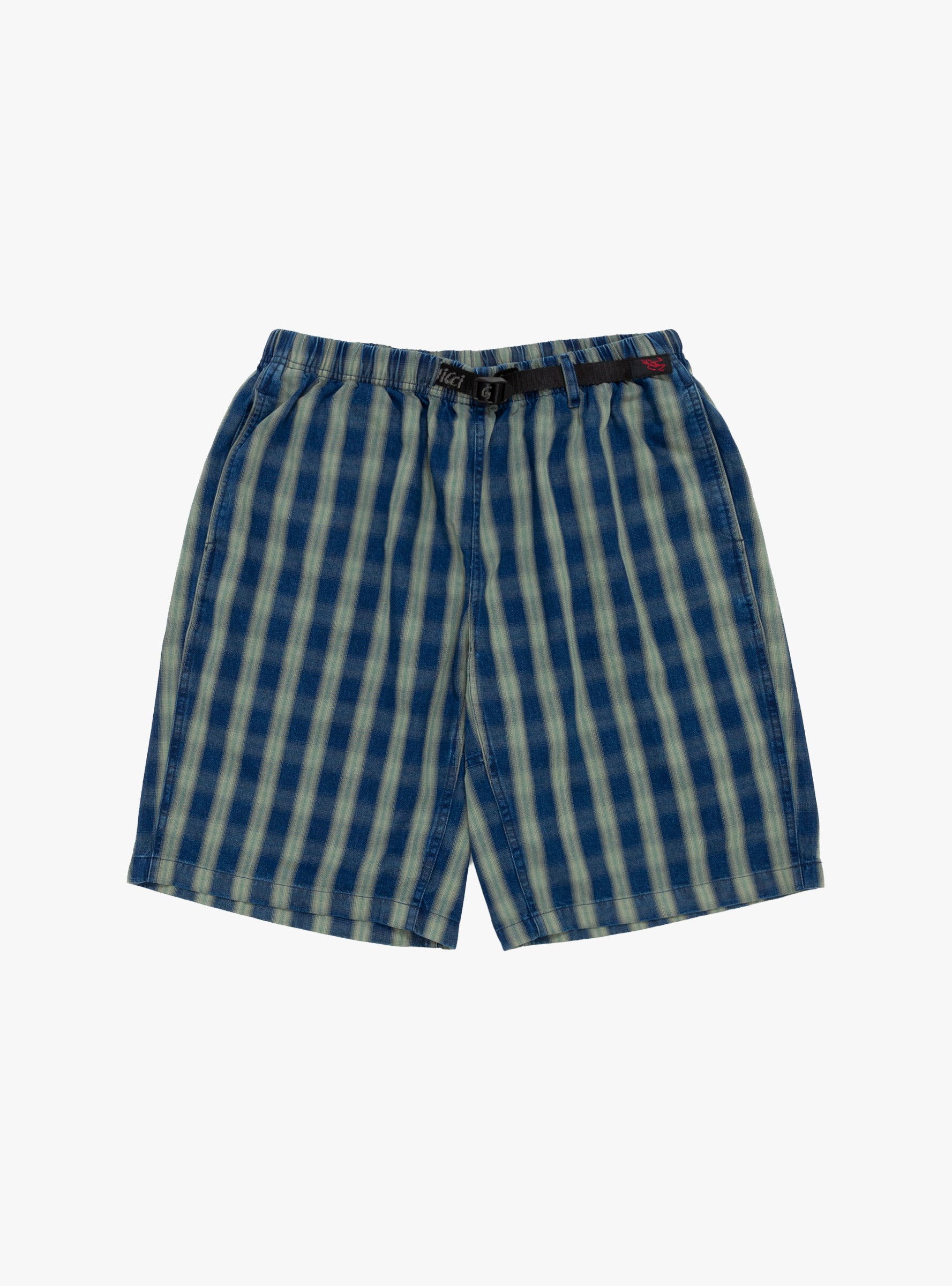 Gramicci Gramicci O. G. Shadow Plaid Jam Short Blue - Size: Large