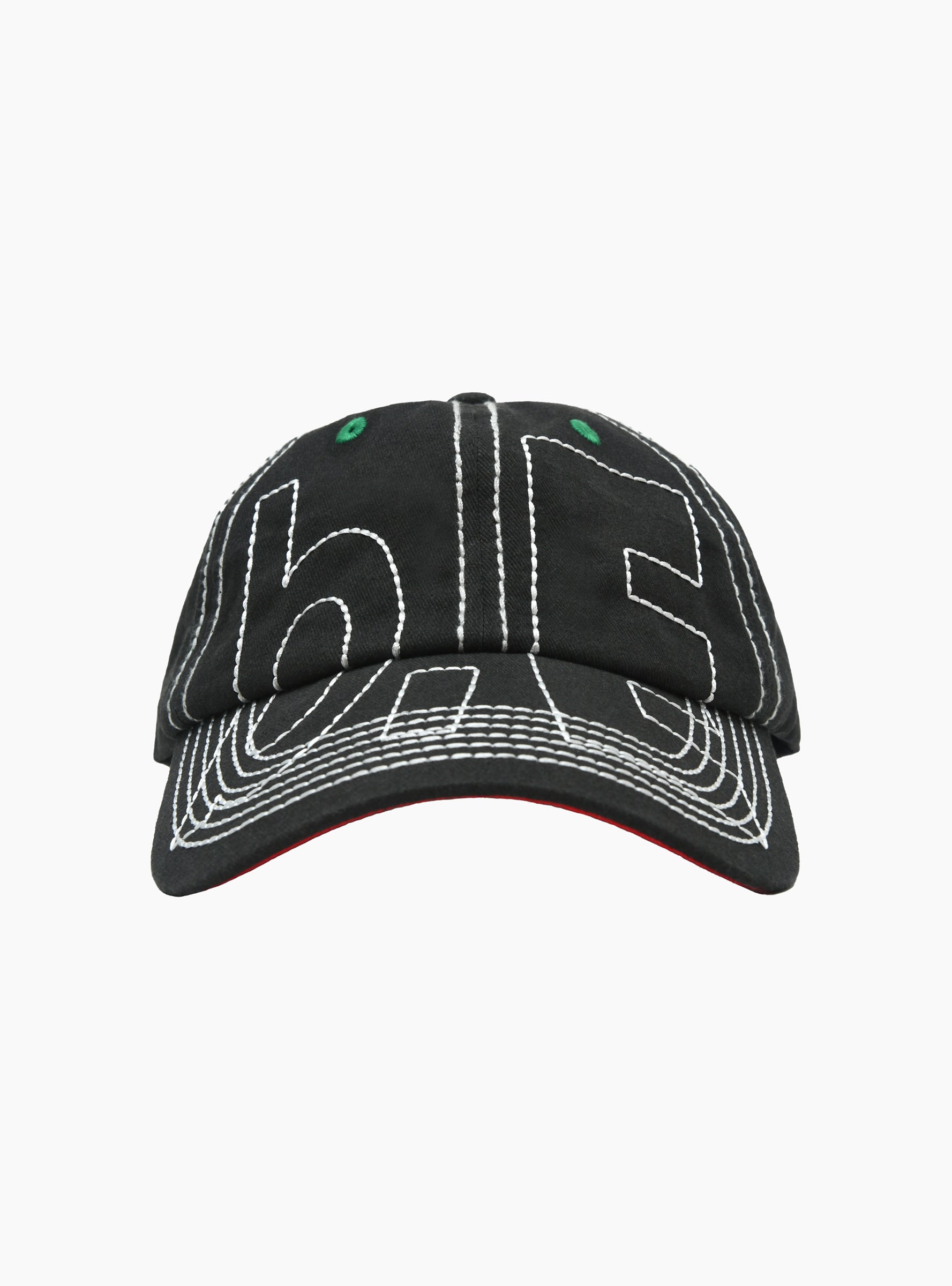  b. Eautiful Vapor 6 Panel Hat Off-Black & White