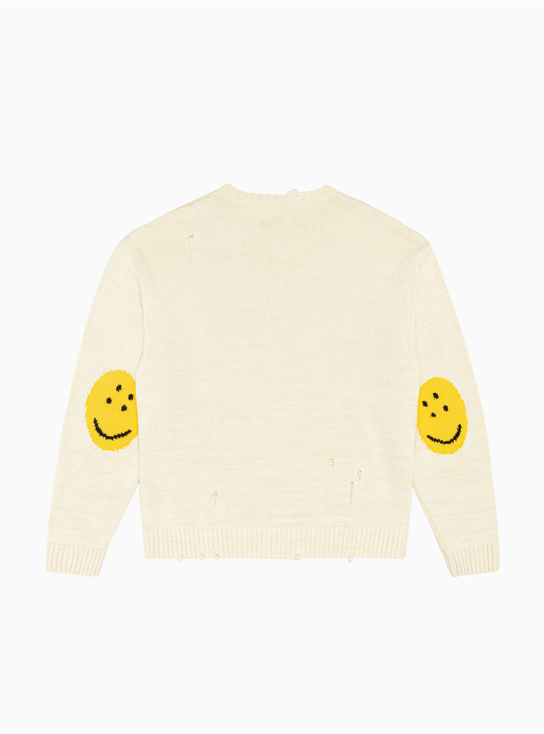  Kapital 5G Knit Smilie Patch Sweater Ecru