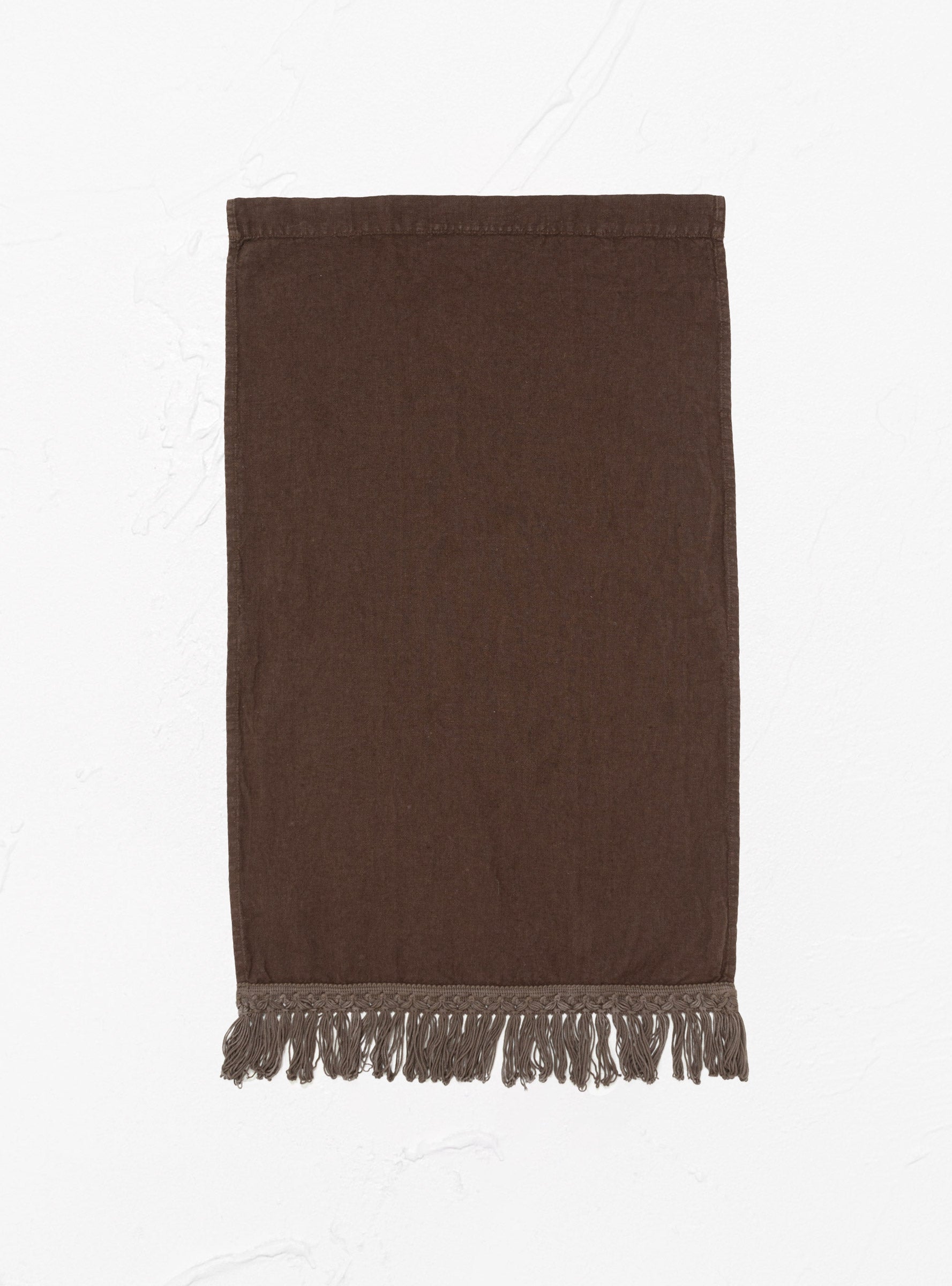  Once Milano Towel Set Long Fringe Brown