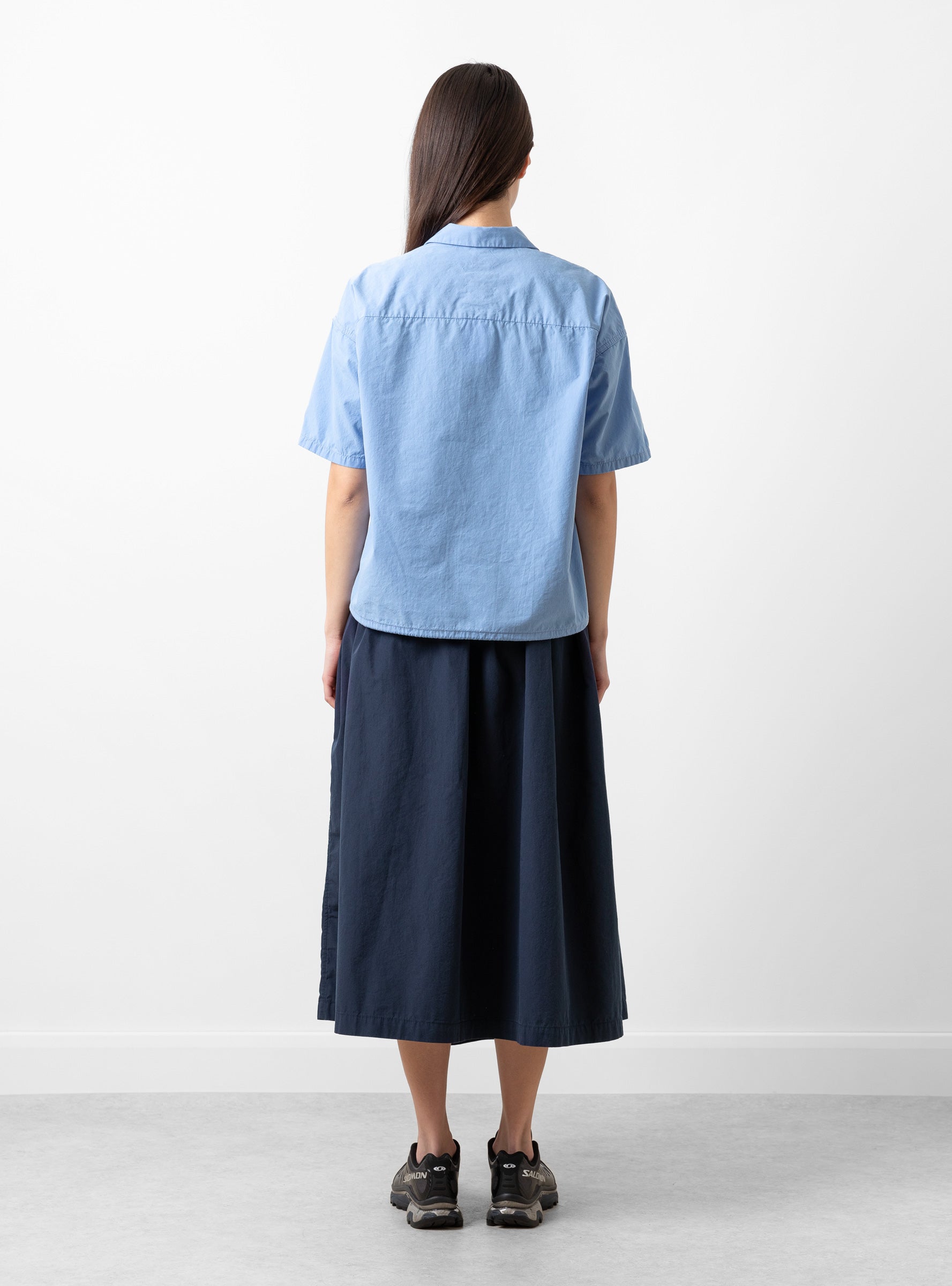  nanamica Open Collar Shirt Blue - Size: XS