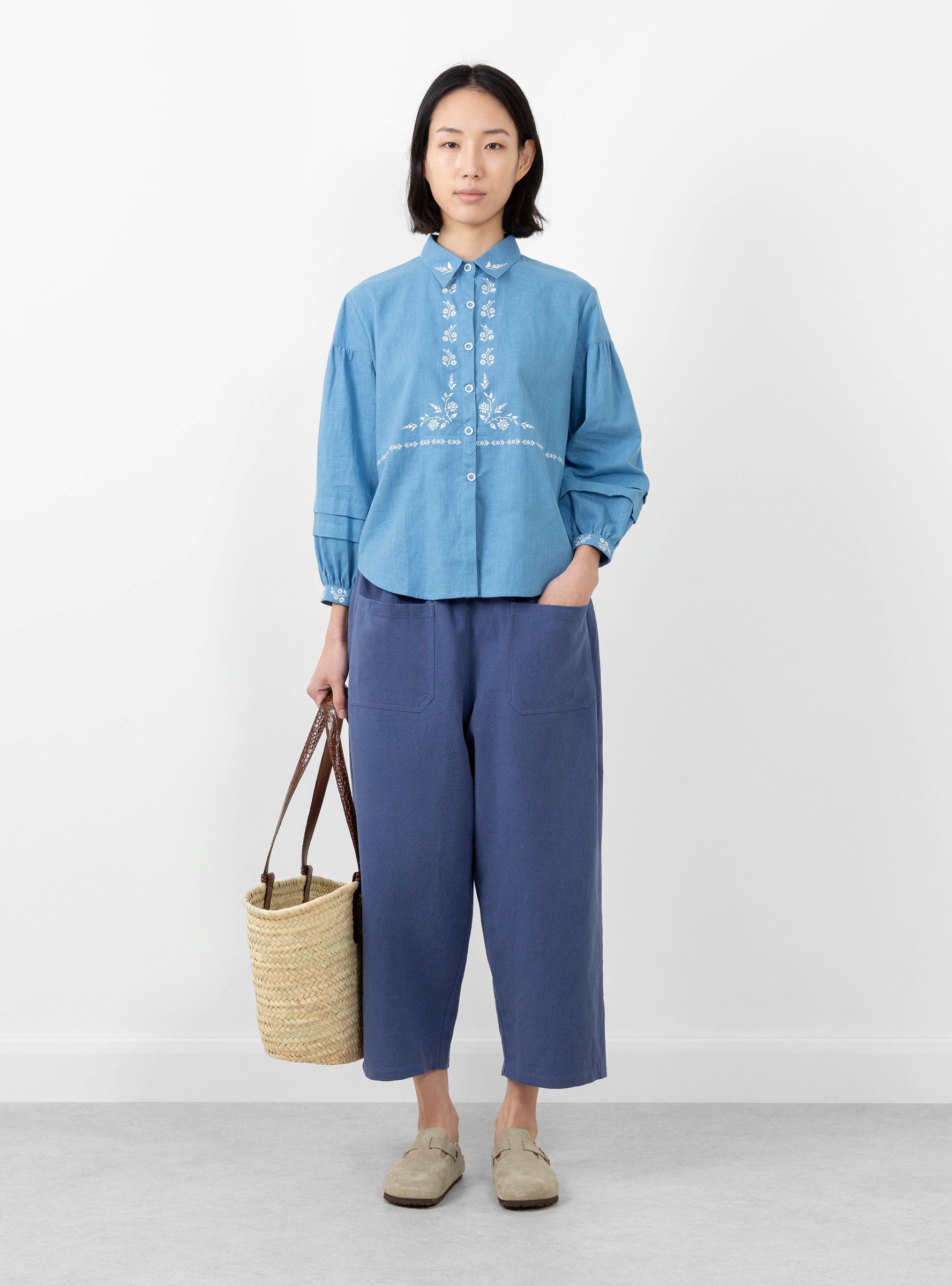  Sideline Harriet Shirt Blue Mist - Size: Medium