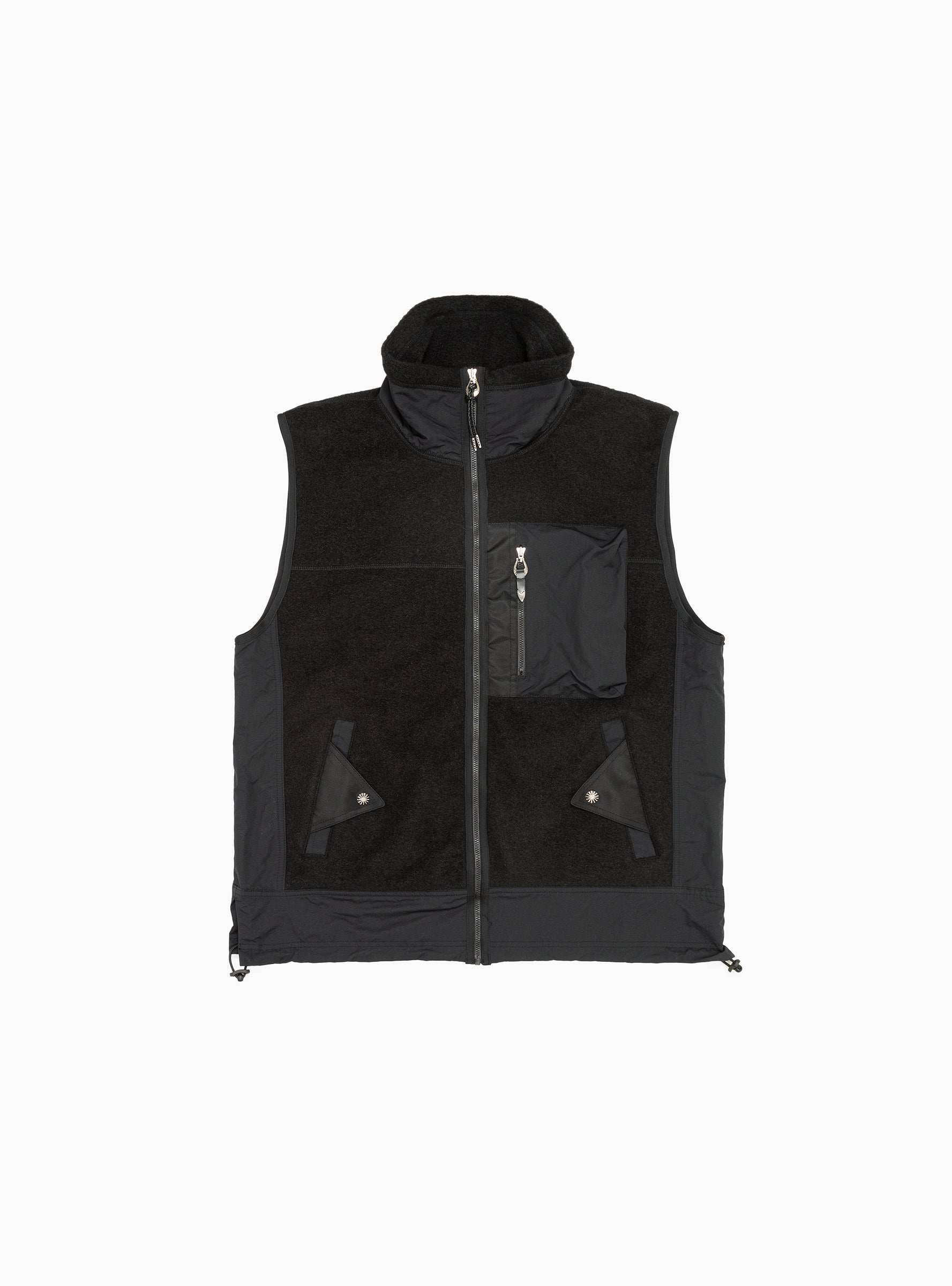  TOGA VIRILIS Wool Jersey Vest Jacket Black