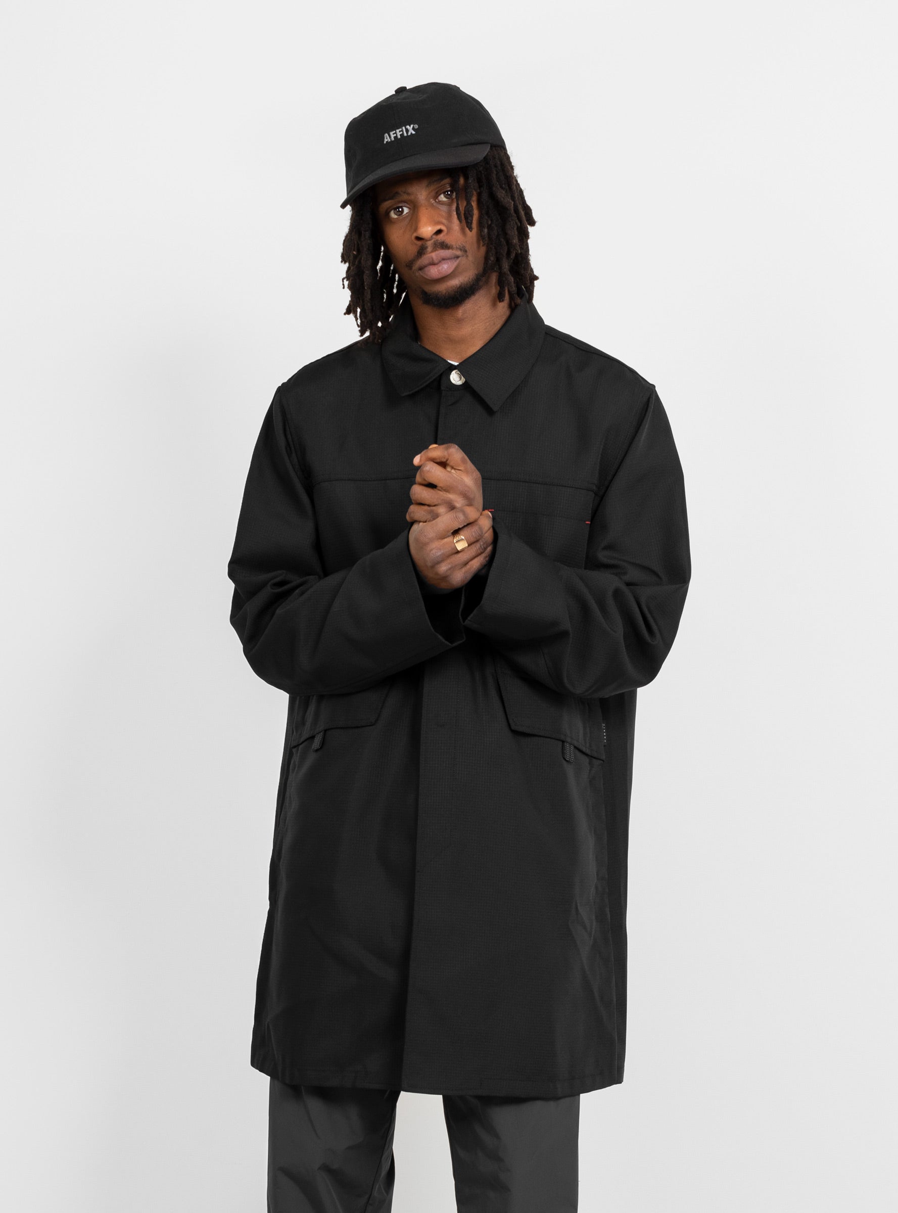  AFFXWRKS Cordura Double Vent Coat Black