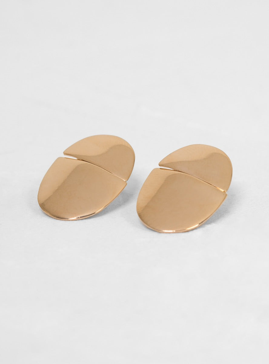  Helena Rohner Gold Plated Double Oval Earrings