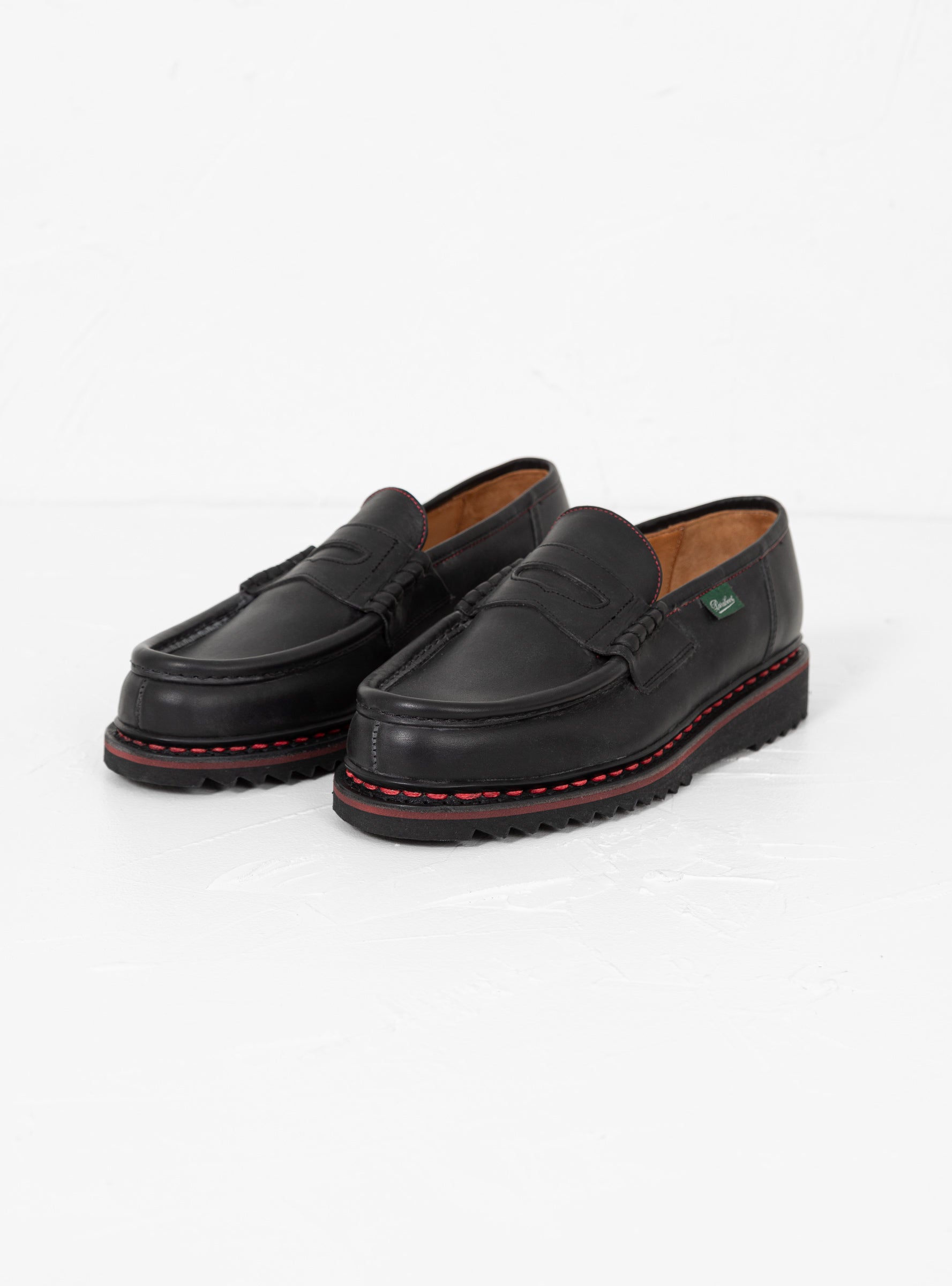 Paraboot Paraboot Reims Loafers Black & Red - Size: UK 8