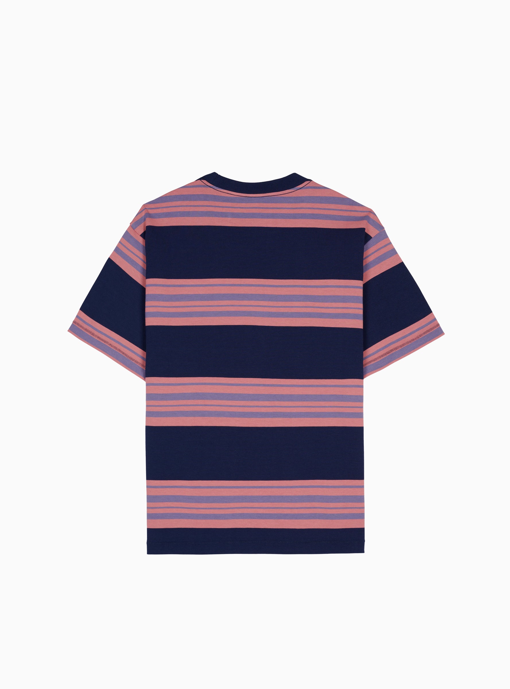 Brain Dead Brain Dead Baker Pocket T-shirt Navy & Pink Stripe - Size: Medium