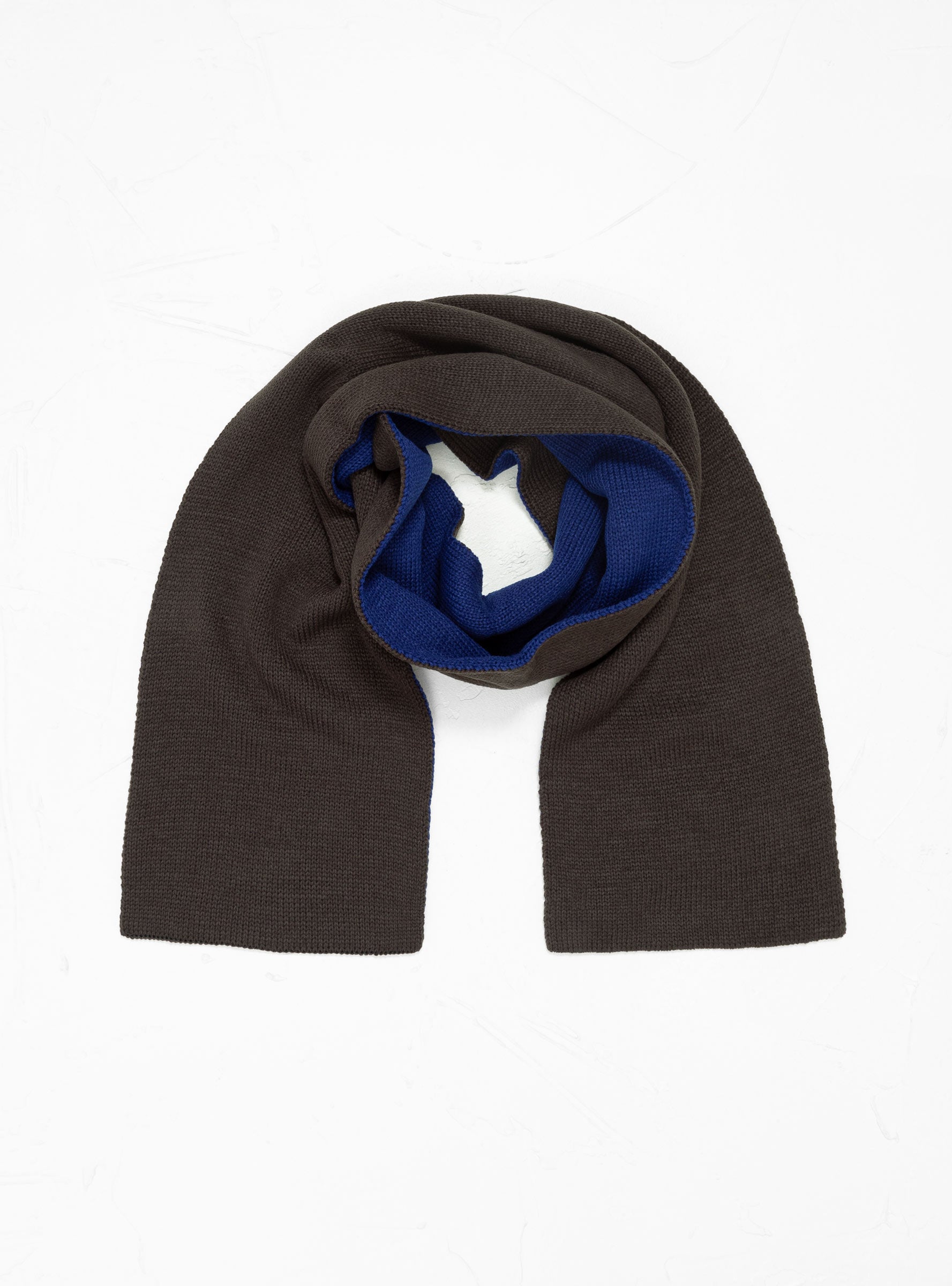  ROTOTO Reversible Chunky Muffler Scarf Charcoal & Blue