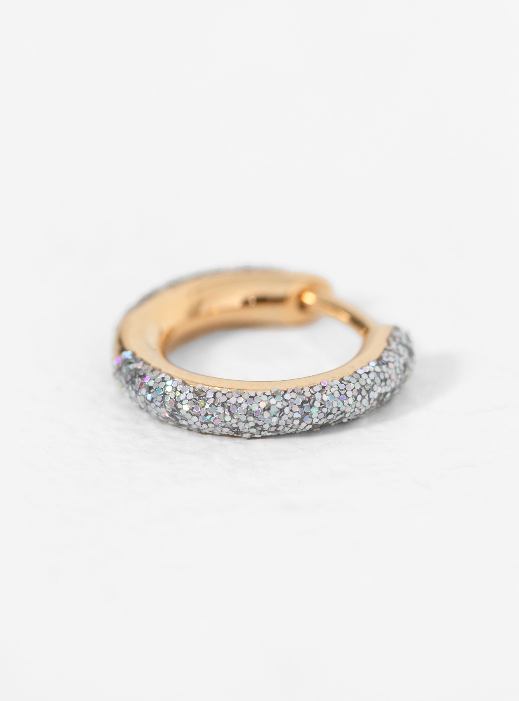  Maria Black Kate Opal Glitter Gold-Plated Single Huggie Earring