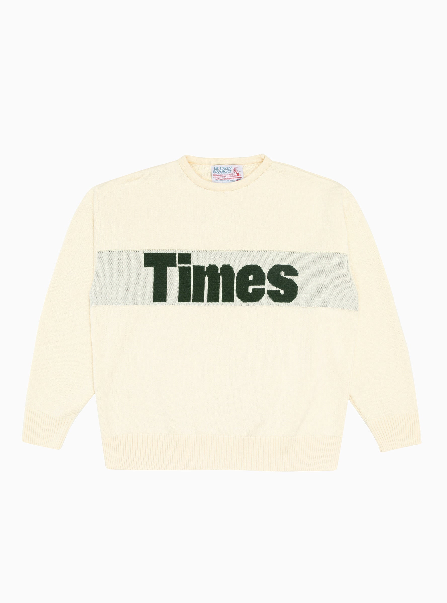  The English Difference Kendrew Times Crew Cream - Size: Medium