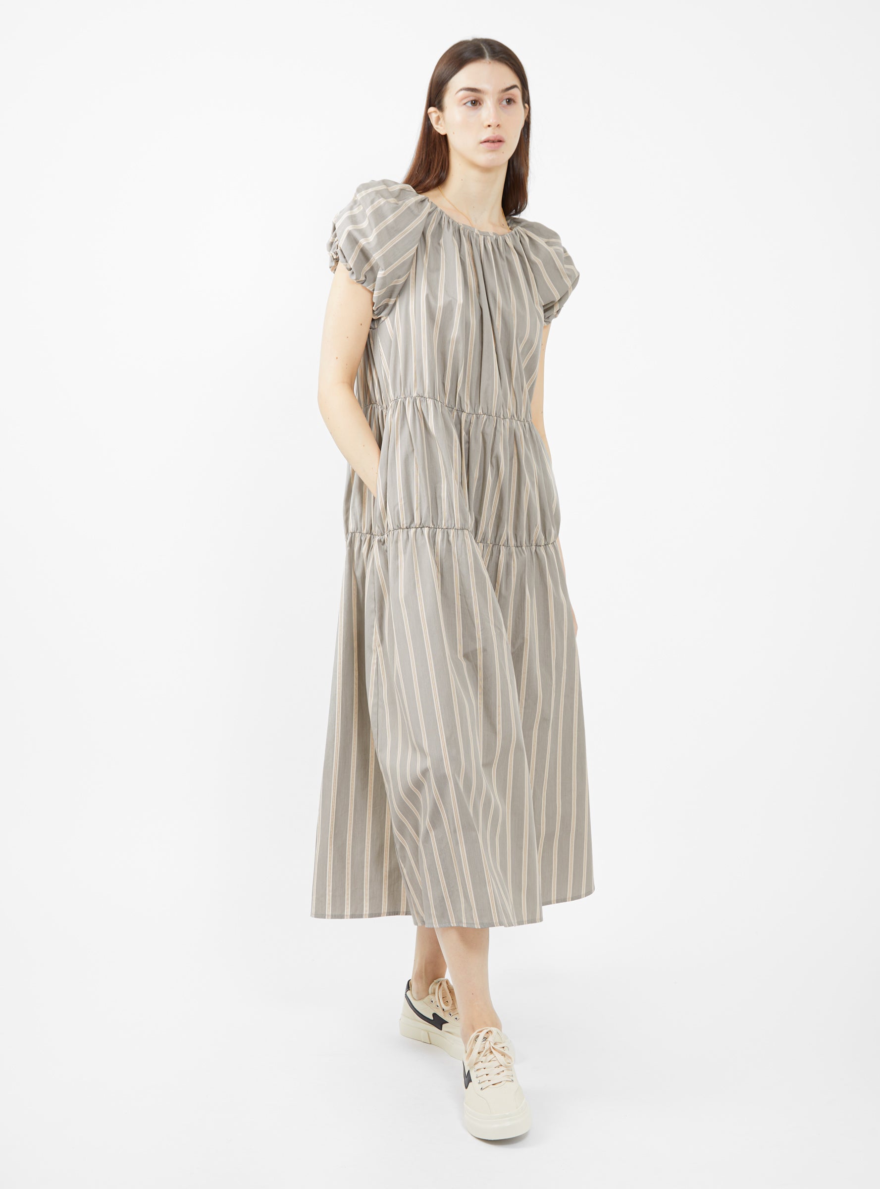  Atelier Delphine Gaelle Dress Grey Stripe