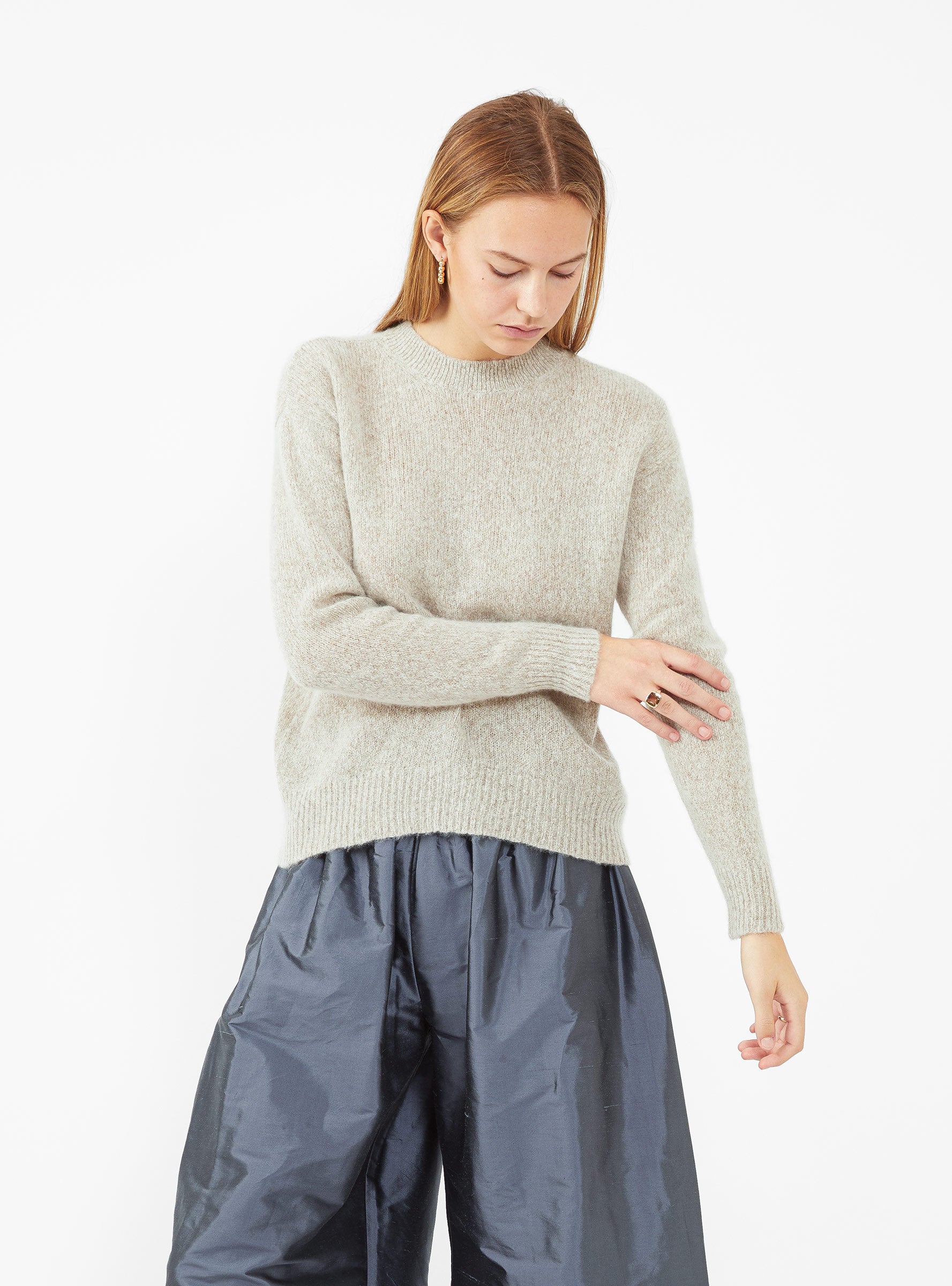  Himalayan Cashmere Nimbus Cropped Sweater Light Hazel Brown