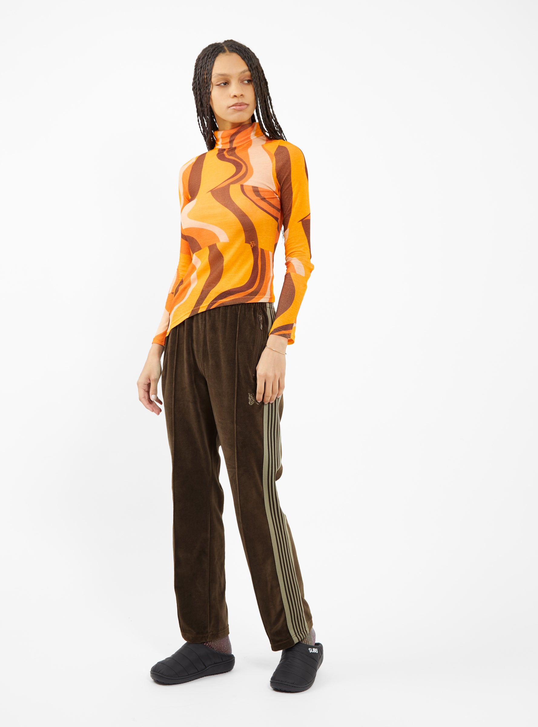  Rejina Pyo Logan Top Orange Print - Size: Small