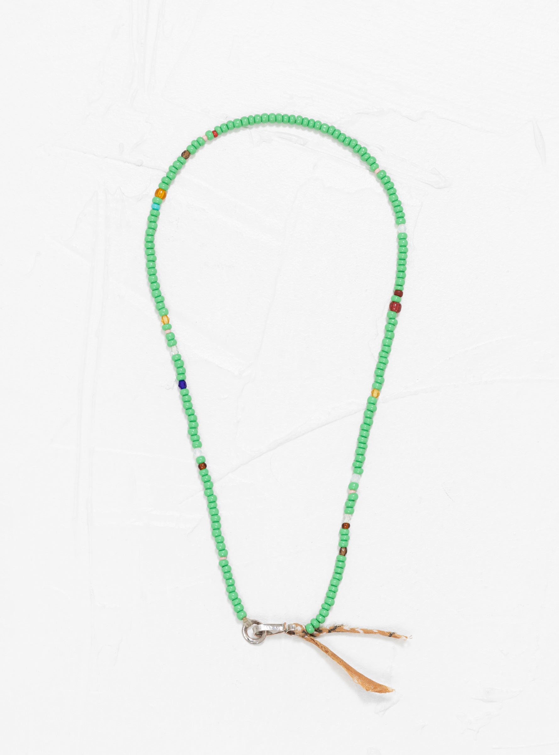  NORTH WORKS Venetian Bead & Bandana Necklace Green