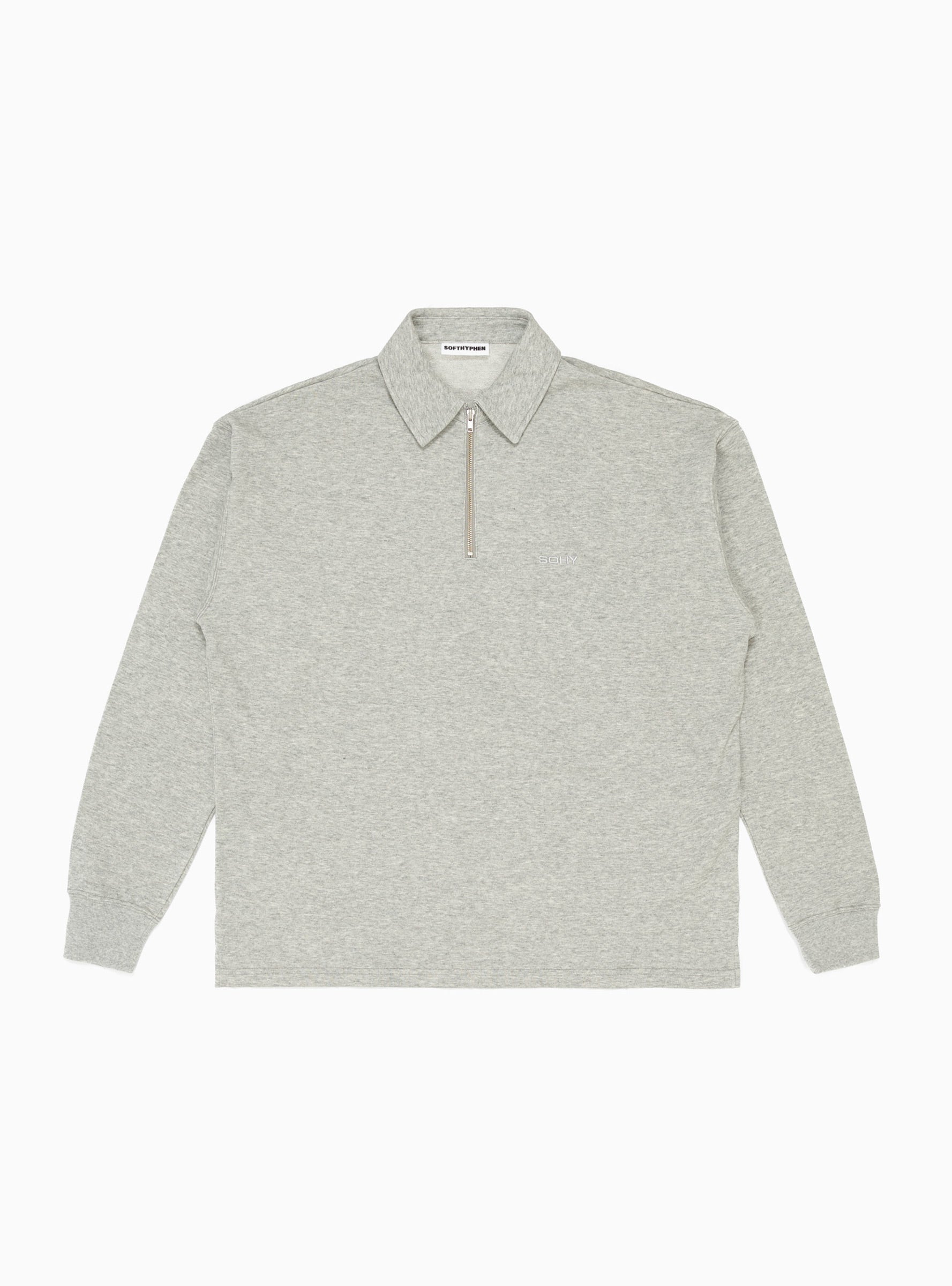  SOFTHYPHEN SOHY Quarter Zip Polo Shirt Grey