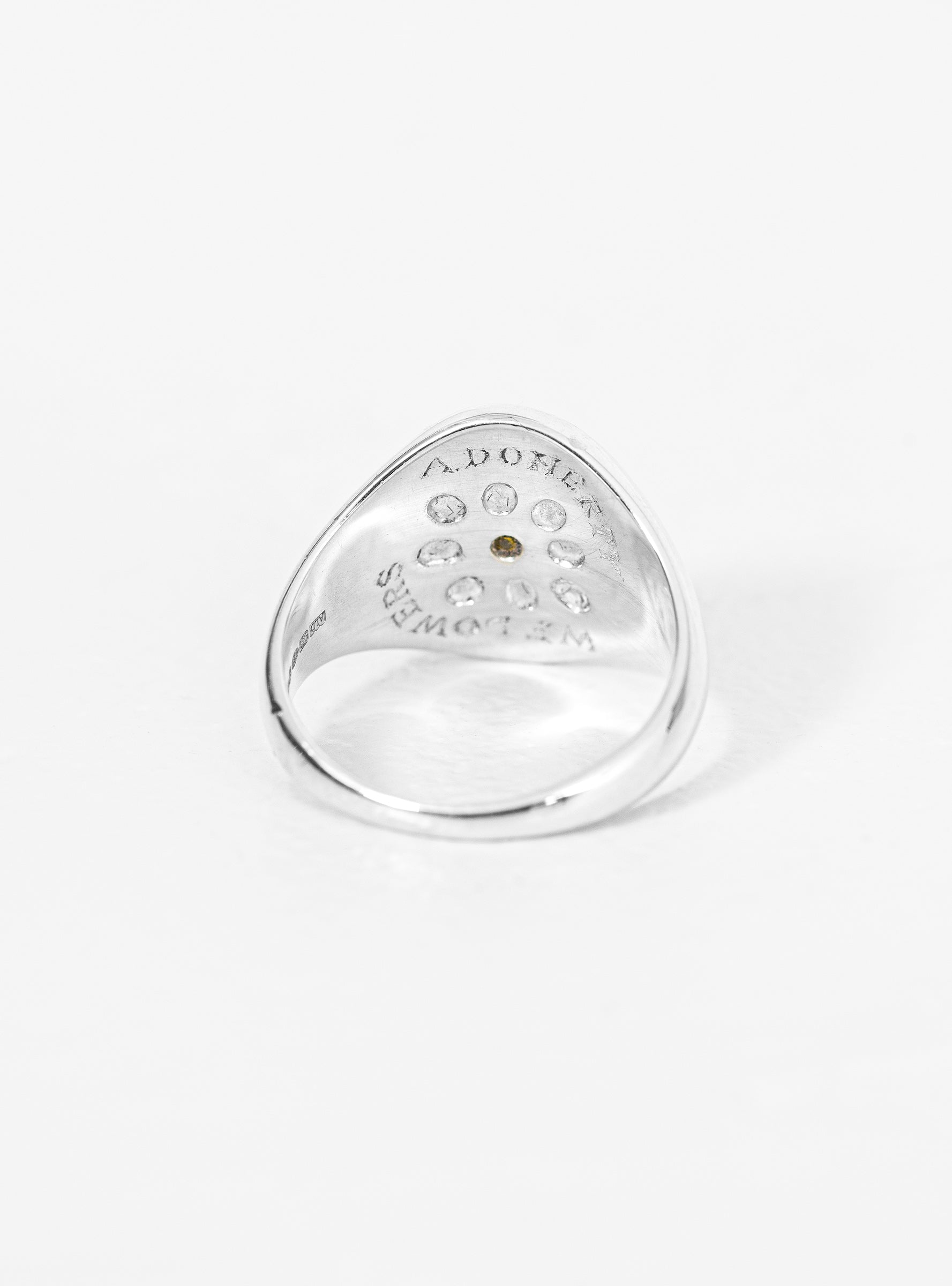  Alec Doherty Wallflower Diamond Ring Silver - Q