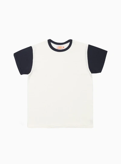  Sunray Sportswear La'ie T-shirt Off White & Dark Navy - Size: XL