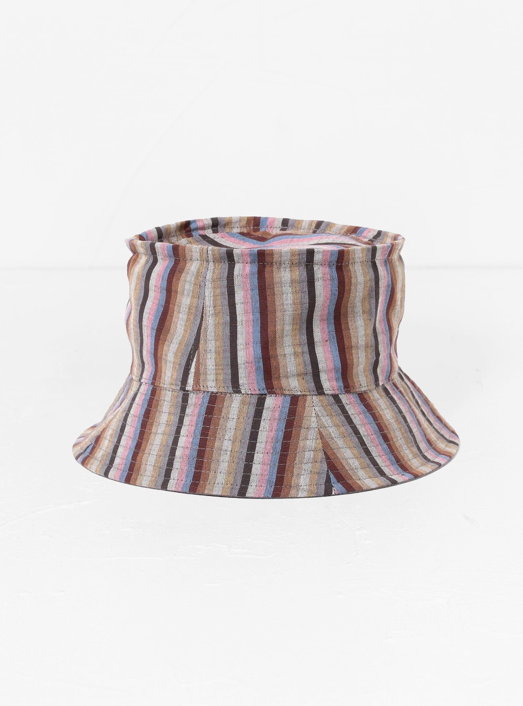 Pilgrim Surf + Supply Aizu Reversible Bucket Hat Brown Multi Stripe