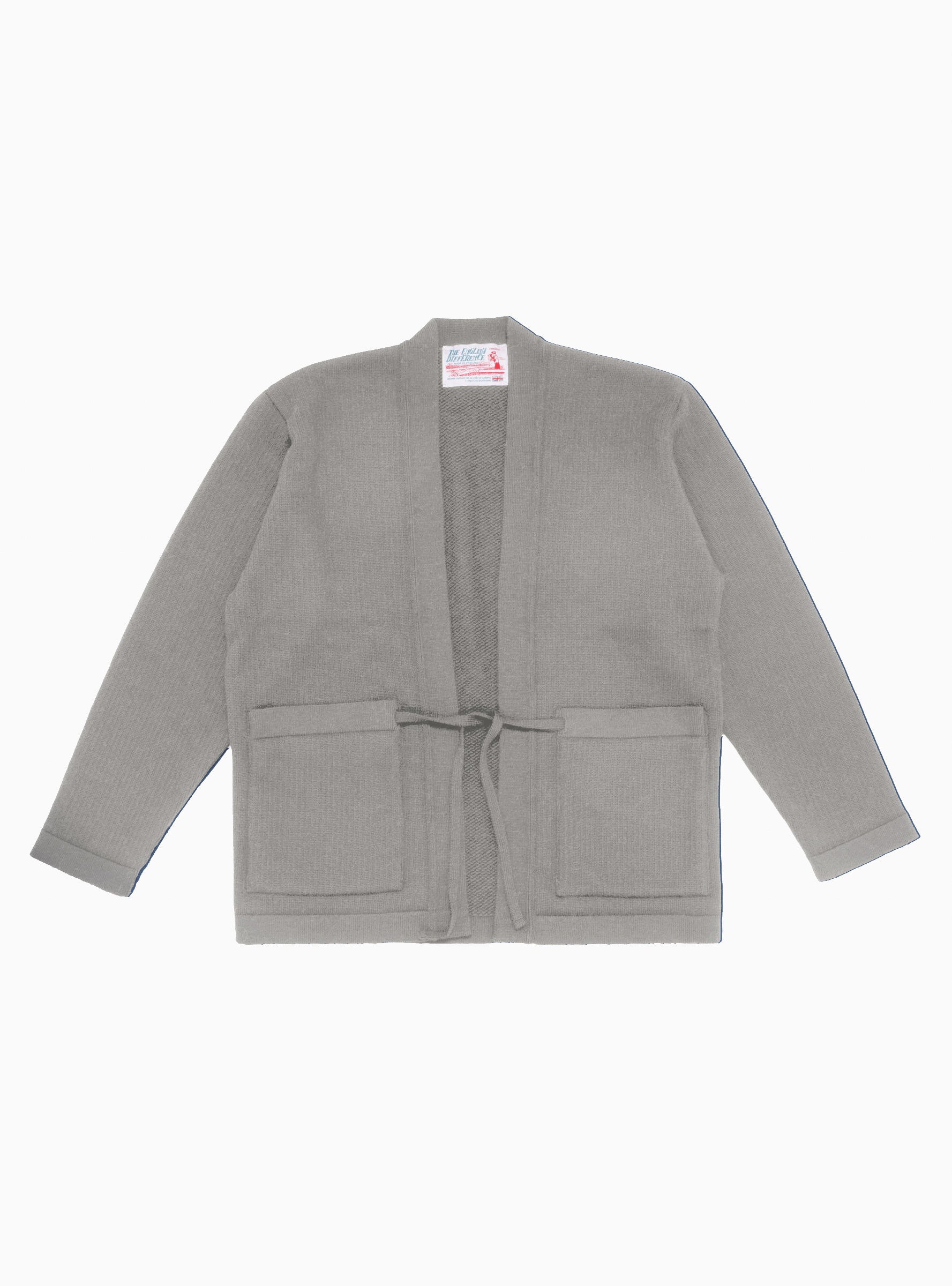  The English Difference Cotton Open Cardigan Grey