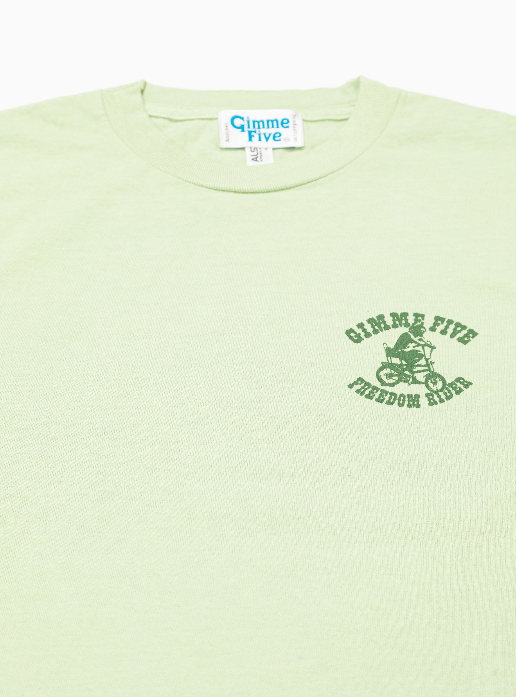  Gimme Five Freedom Rider T-shirt Light Green - Size: Medium