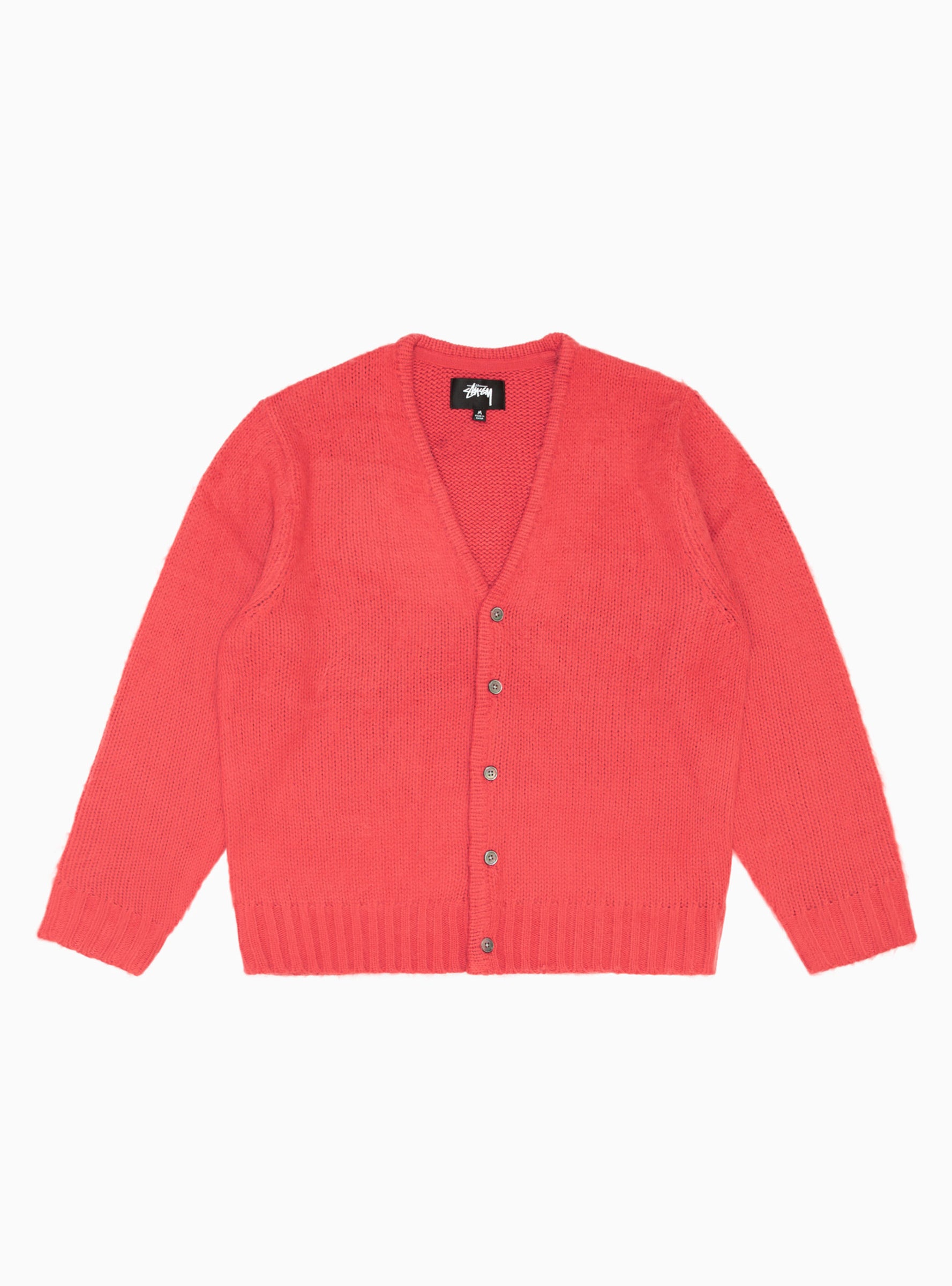  Stüssy Brushed Cardigan Red