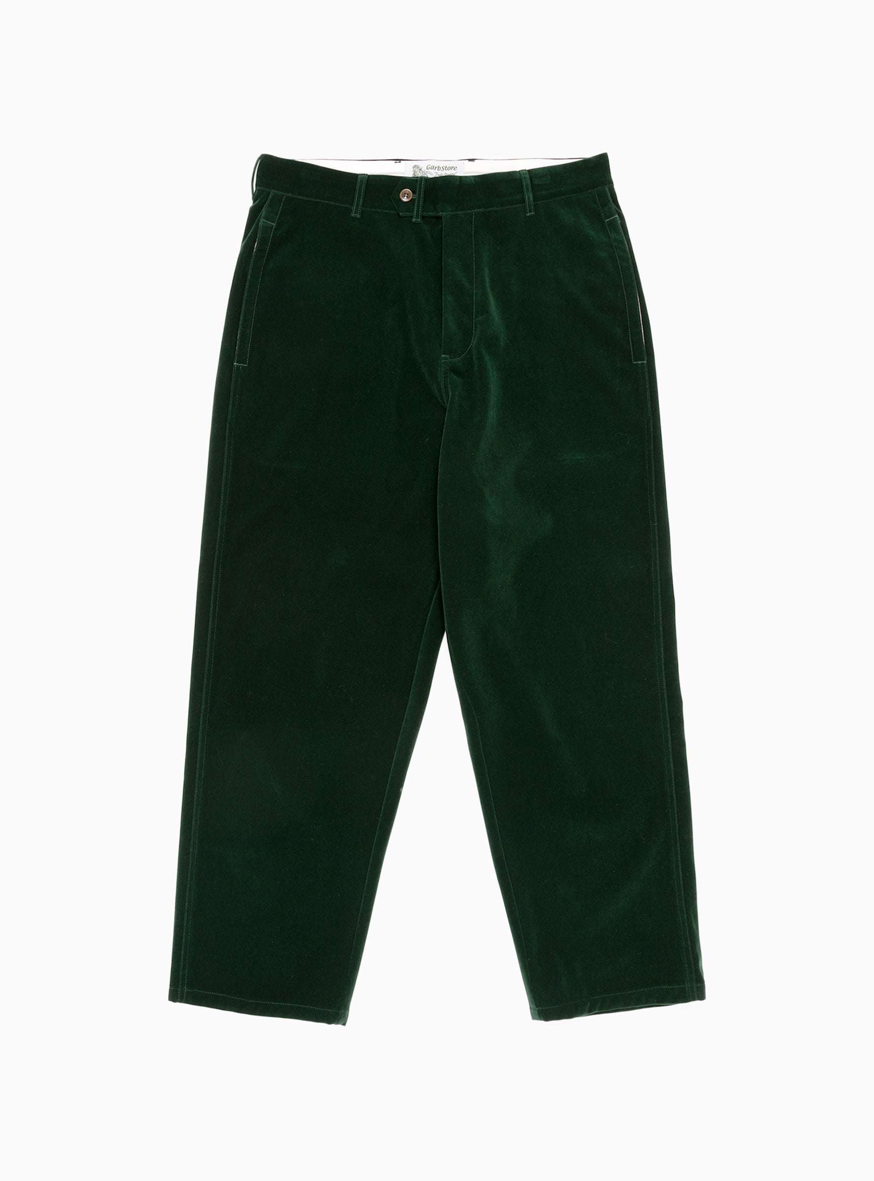  Garbstore Velvet Manager Pants Bottle Green