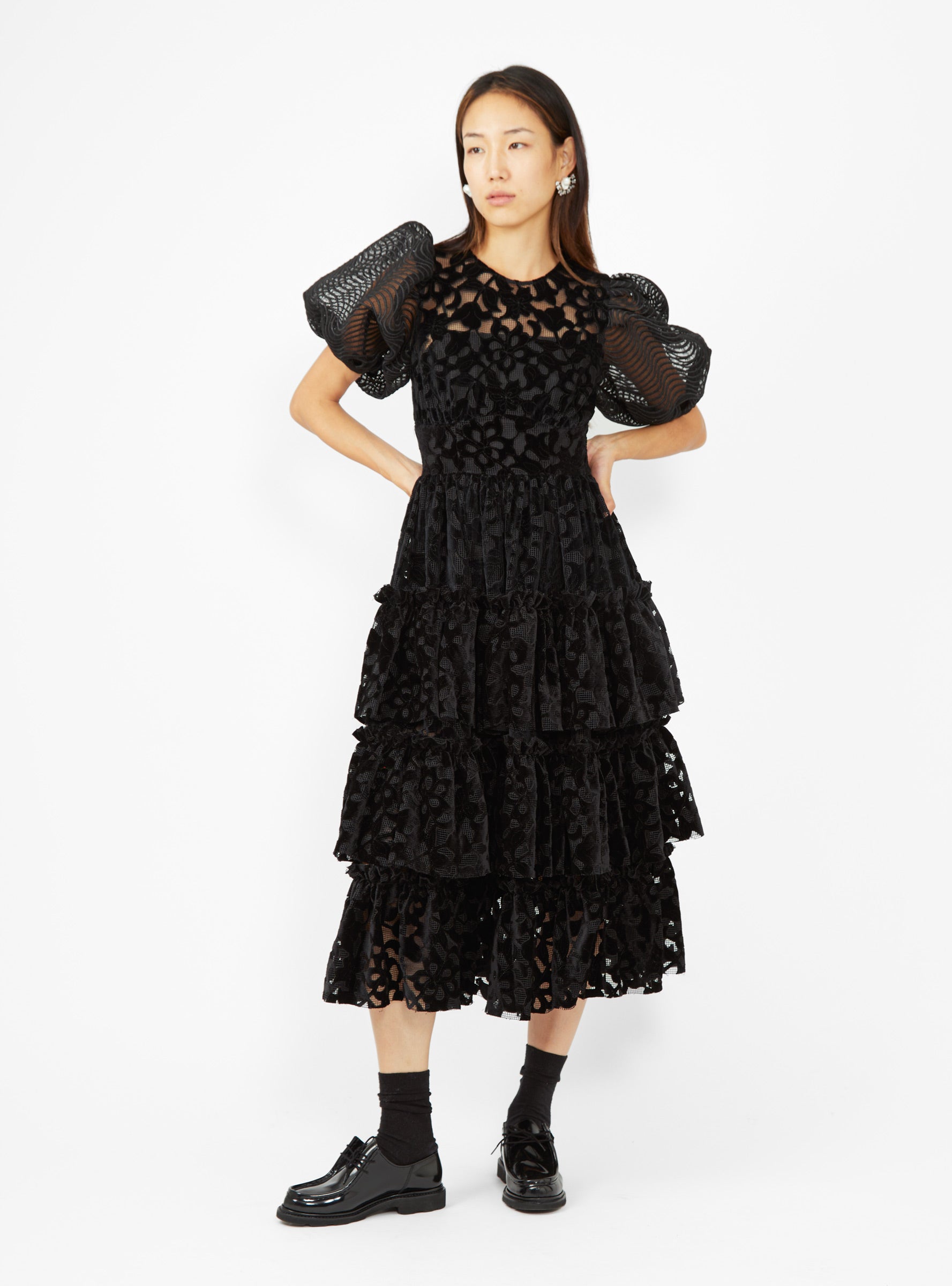  Shrimps Debbie Lace Dress Black