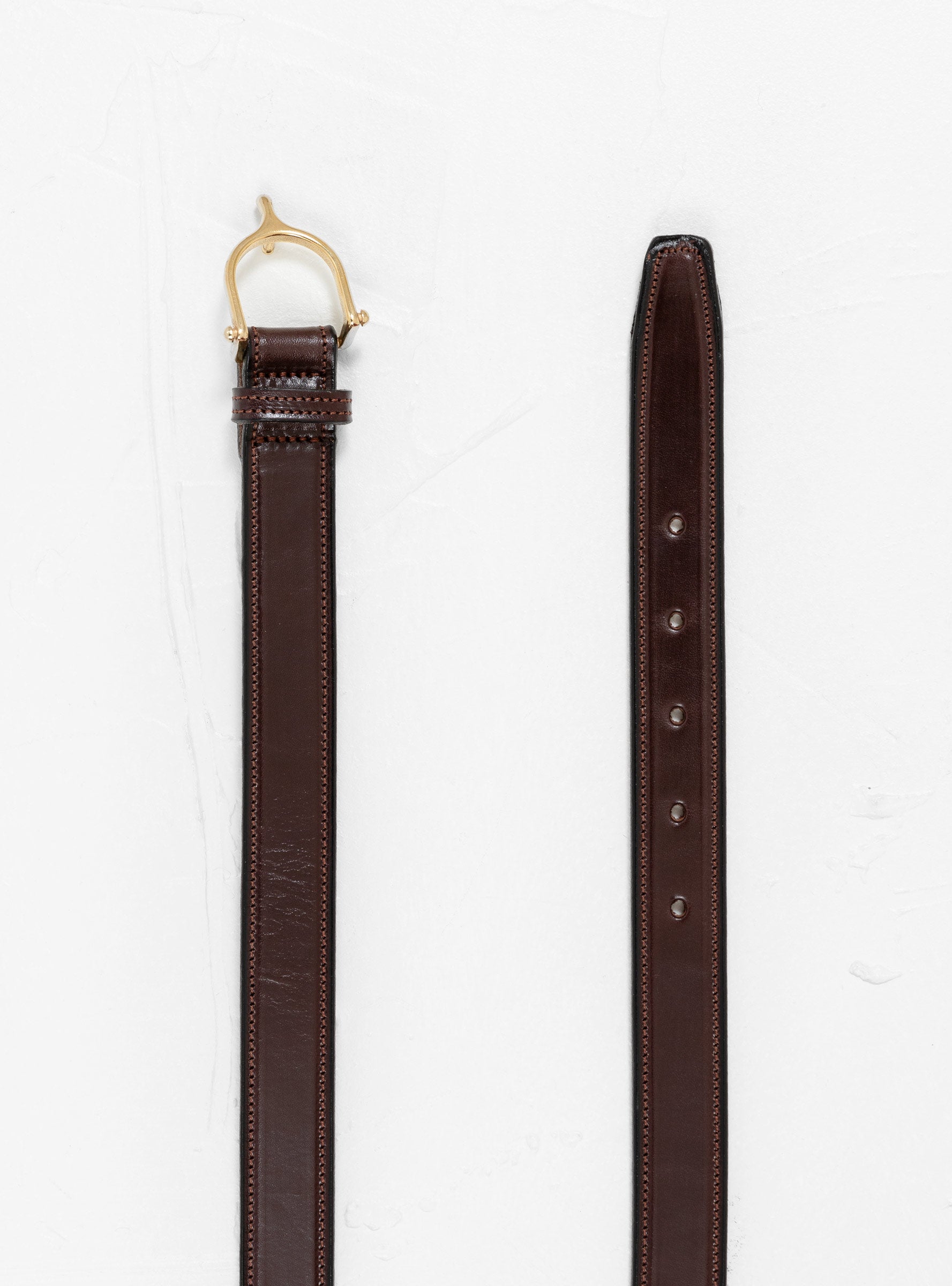  Tory Leather Spur Belt Havana & Brass - Large