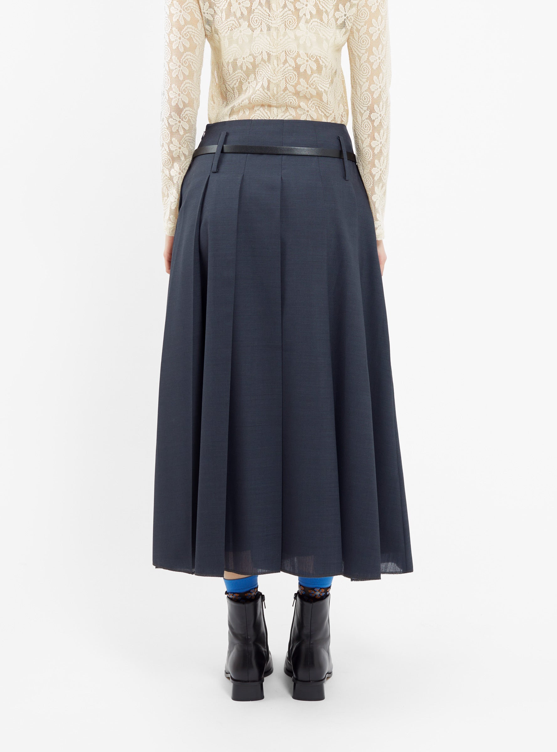  Rejina Pyo Odette Skirt Slate Blue - Size: UK8