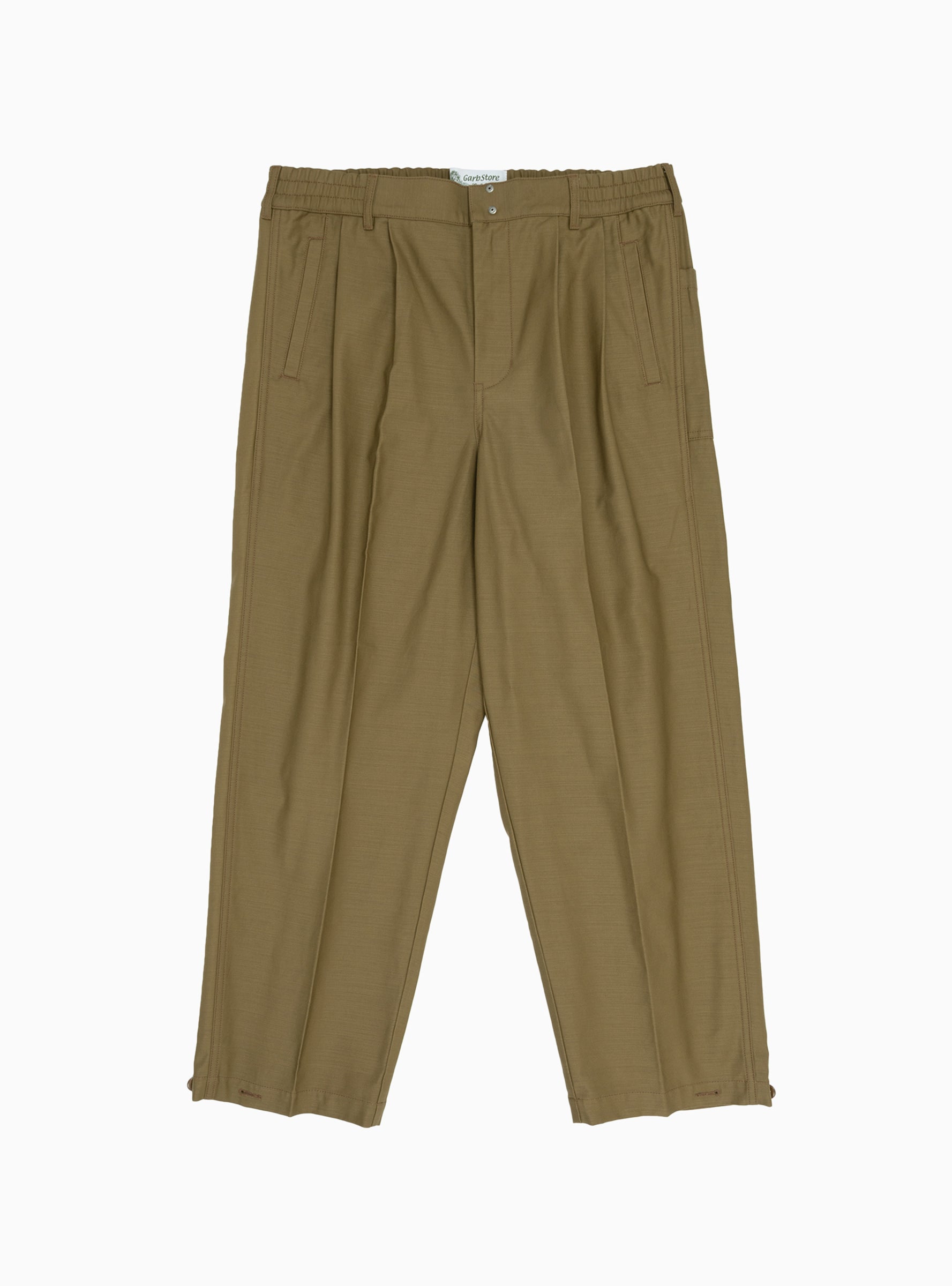  Garbstore Wide Easy Pants Khaki - Size: XL