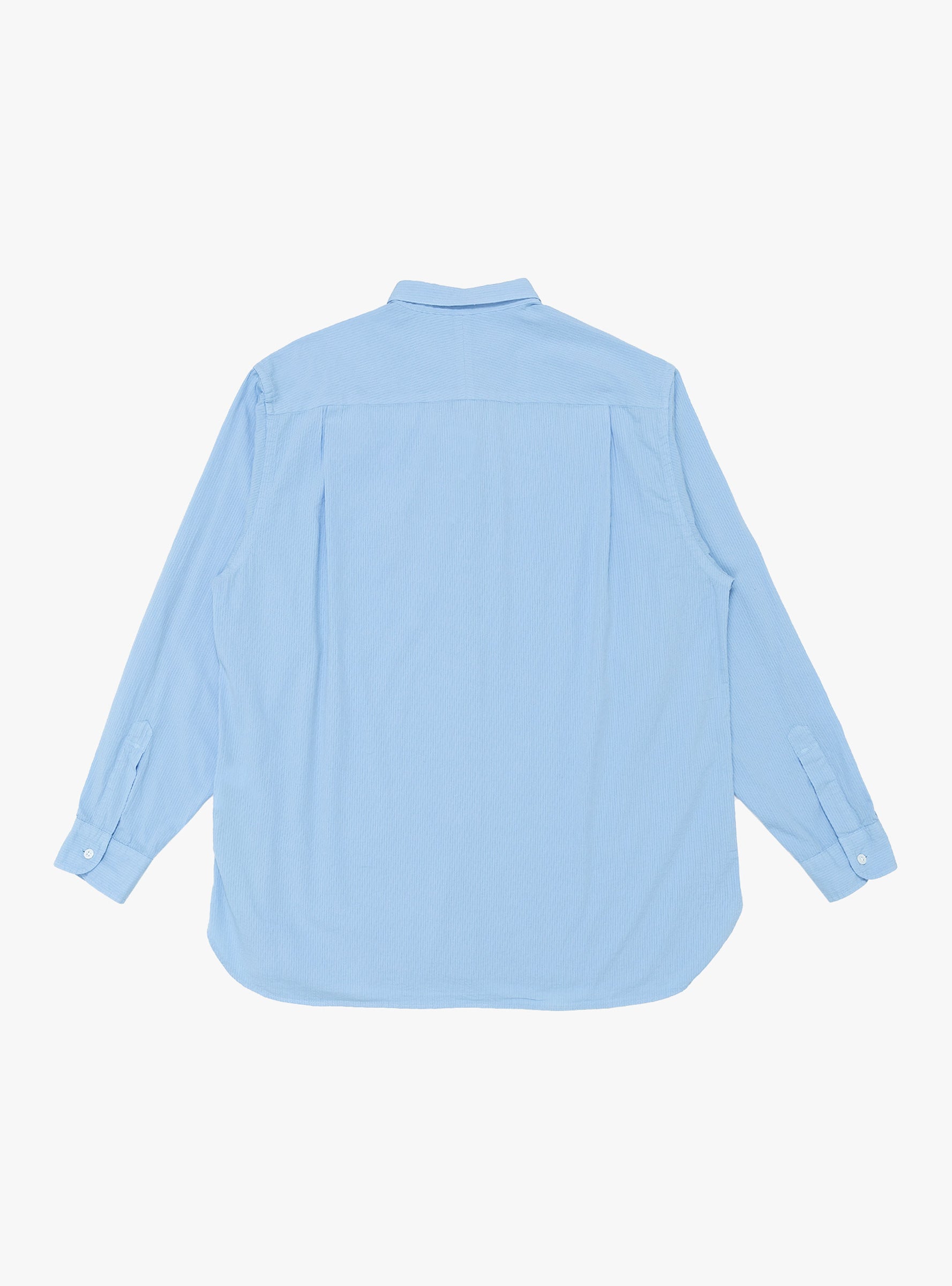  Still By Hand Narrow Collar Shirt Sax Blue - Size: Medium