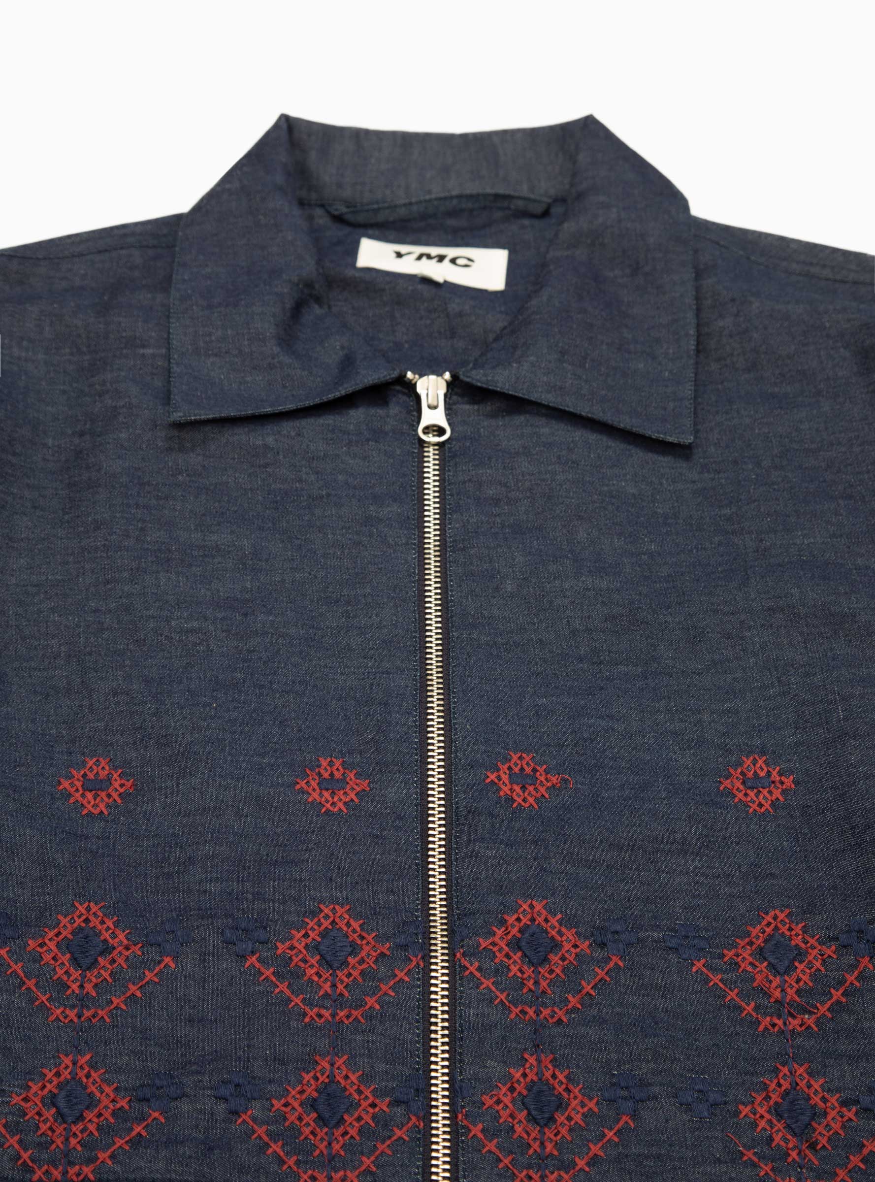 Ymc YMC Bowie Embroidered Jacket Indigo - Size: Medium