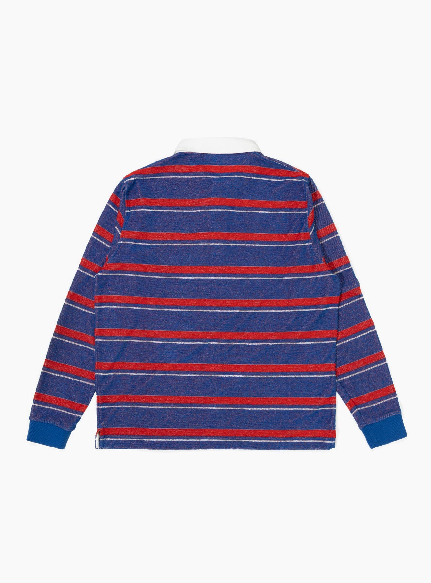 Ymc YMC JJ Rugby Sweatshirt Blue & Red - Size: Large