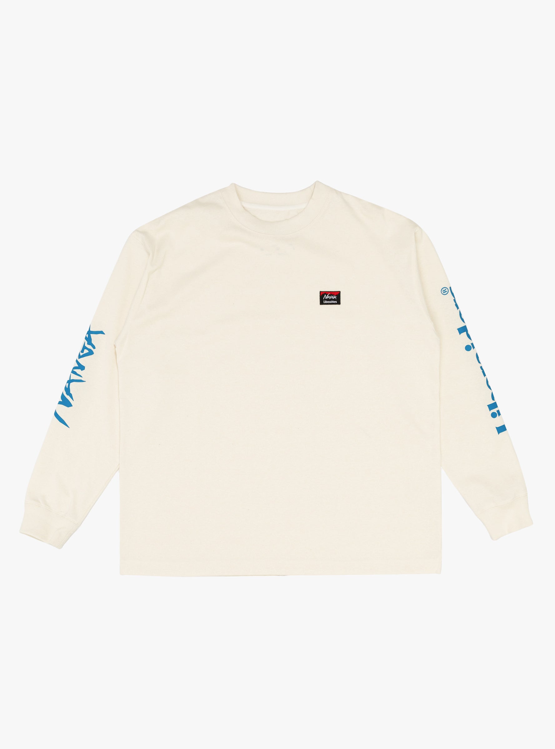  NANGA & Liberaiders Longsleeve T-shirt White - Size: Medium