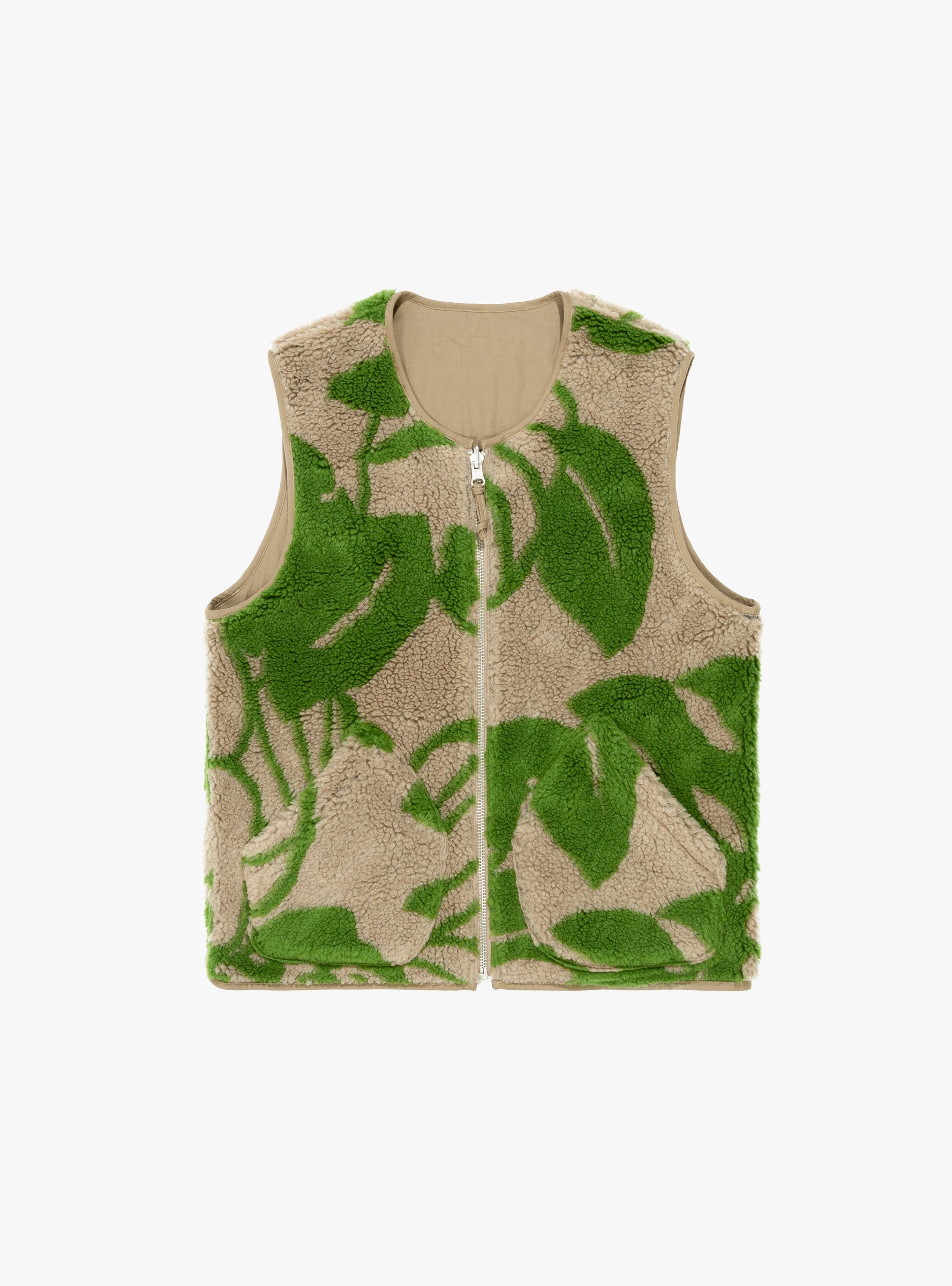 Ymc YMC Utah Waistcoat Sand & Green - Size: Medium