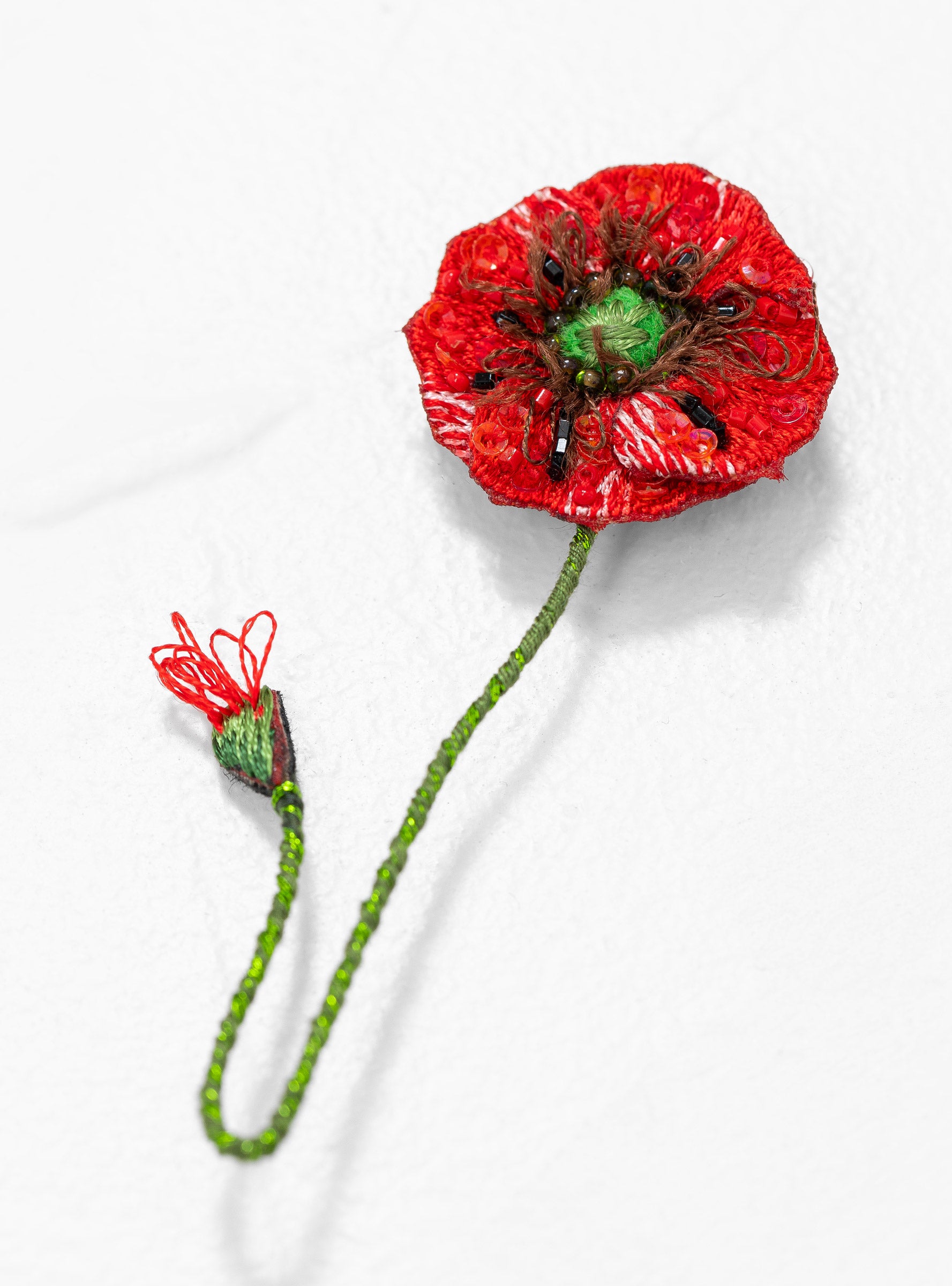  Trovelore Shirley Poppy Brooch Red & Green